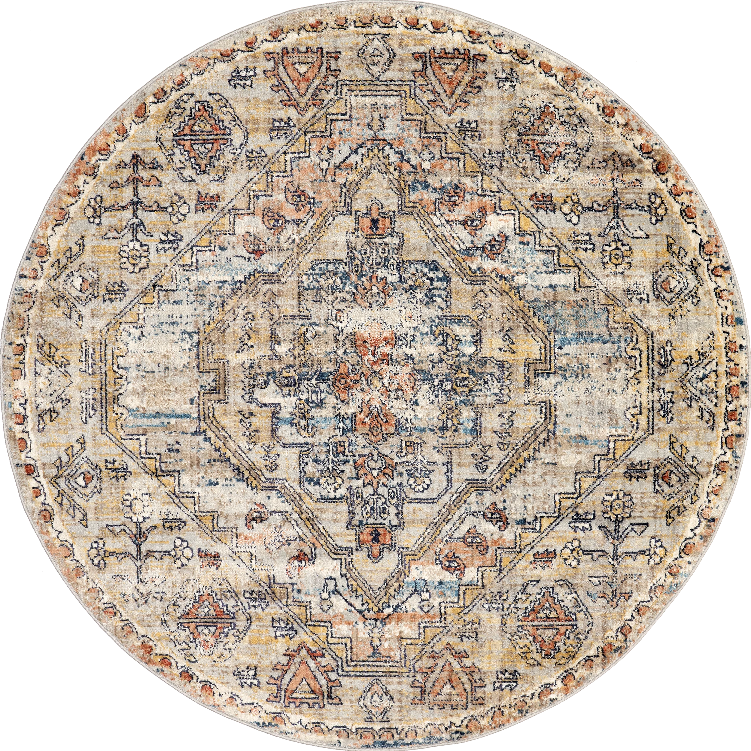 Cardinal Cartouche Rug | Beige