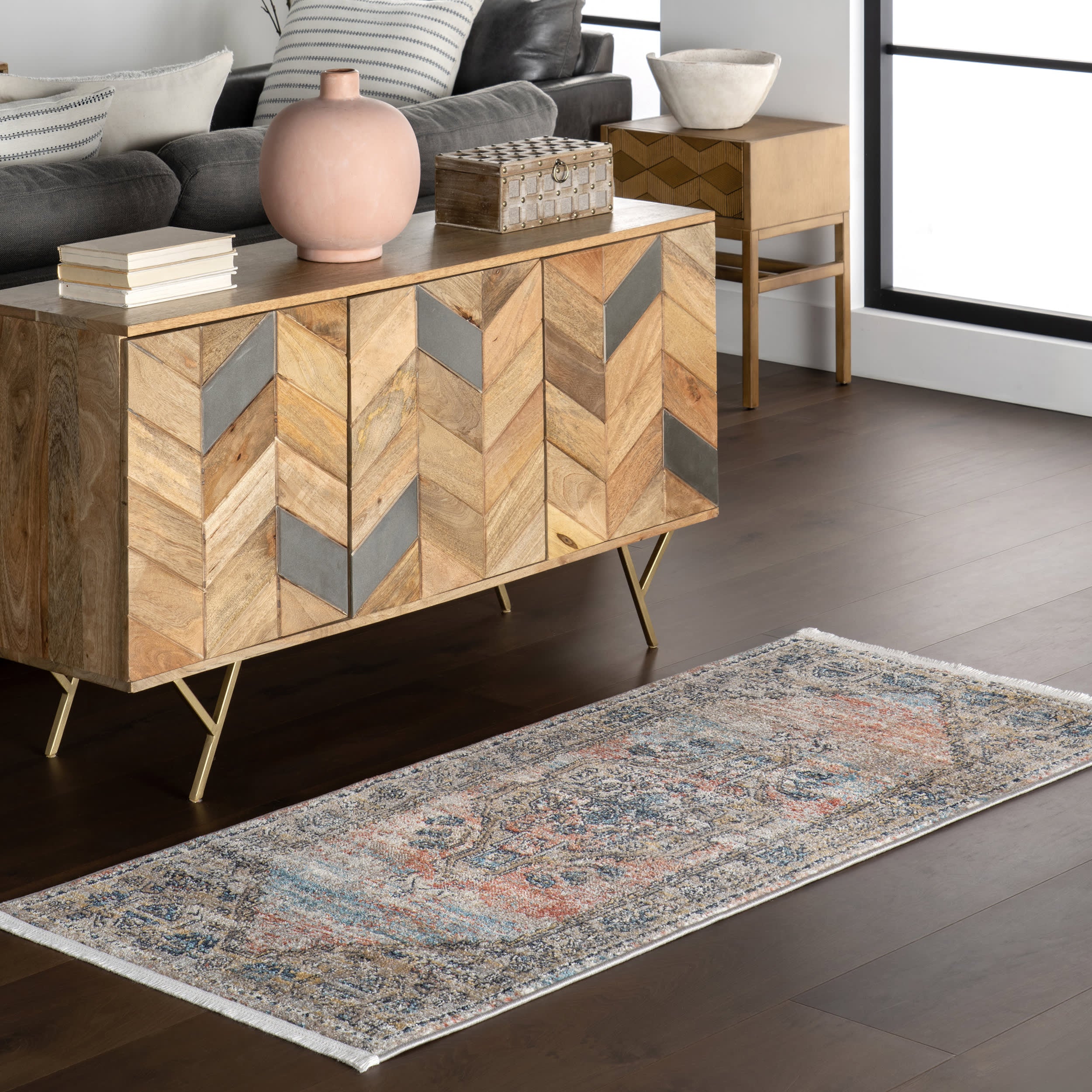 Cardinal Cartouche Rug | Blue - Image 2