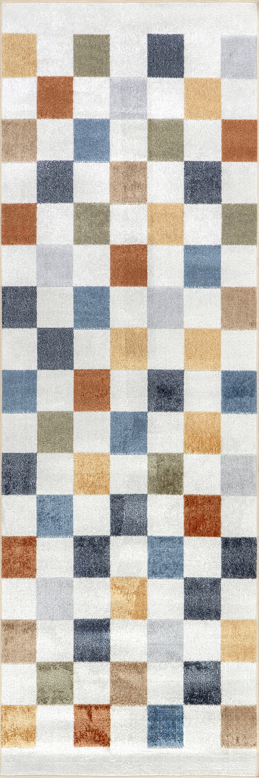 Carina Colorful Checkered Washable Rug | Multicolor