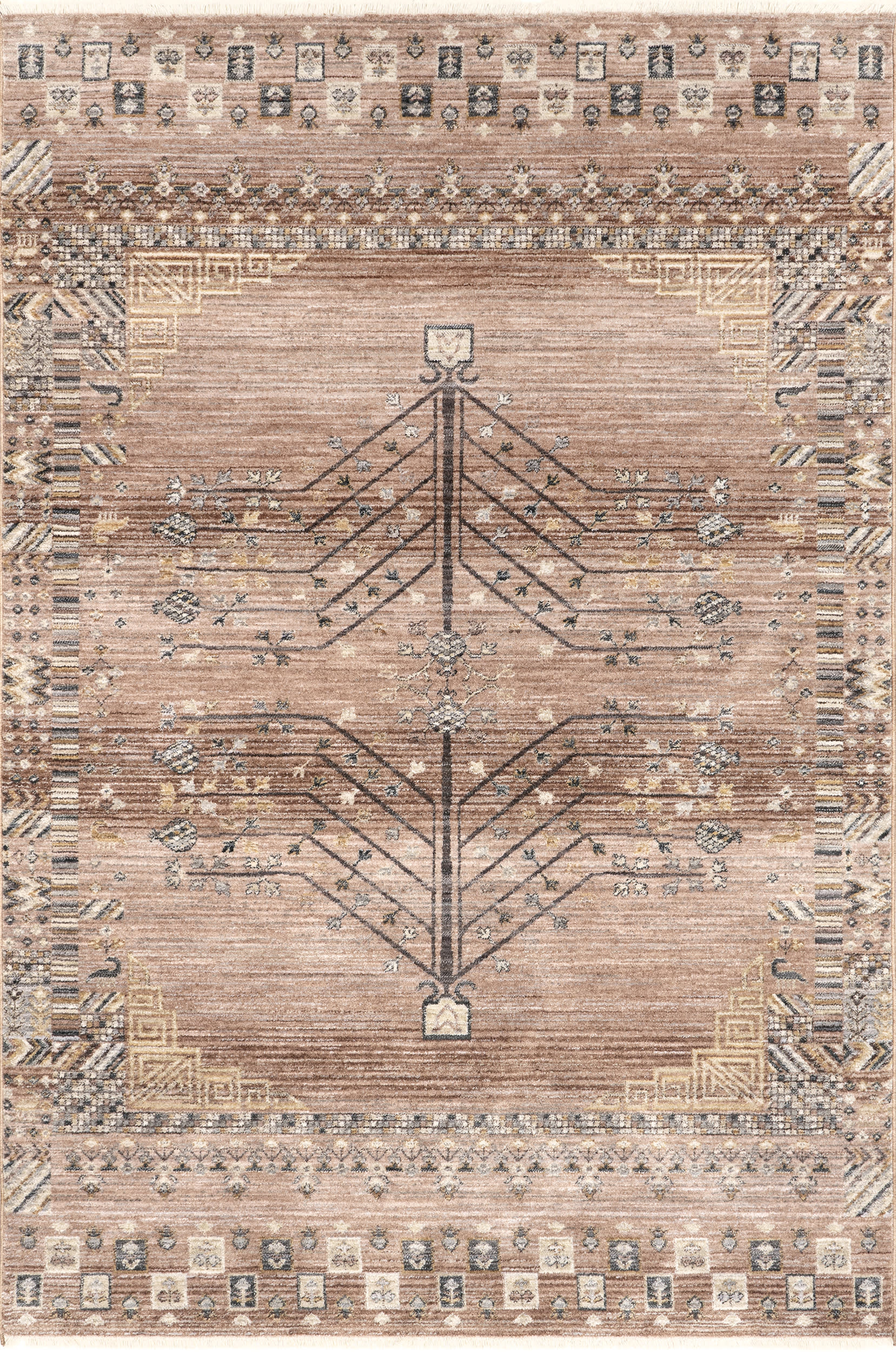 Carmina Antique Meadow Rug | Rust