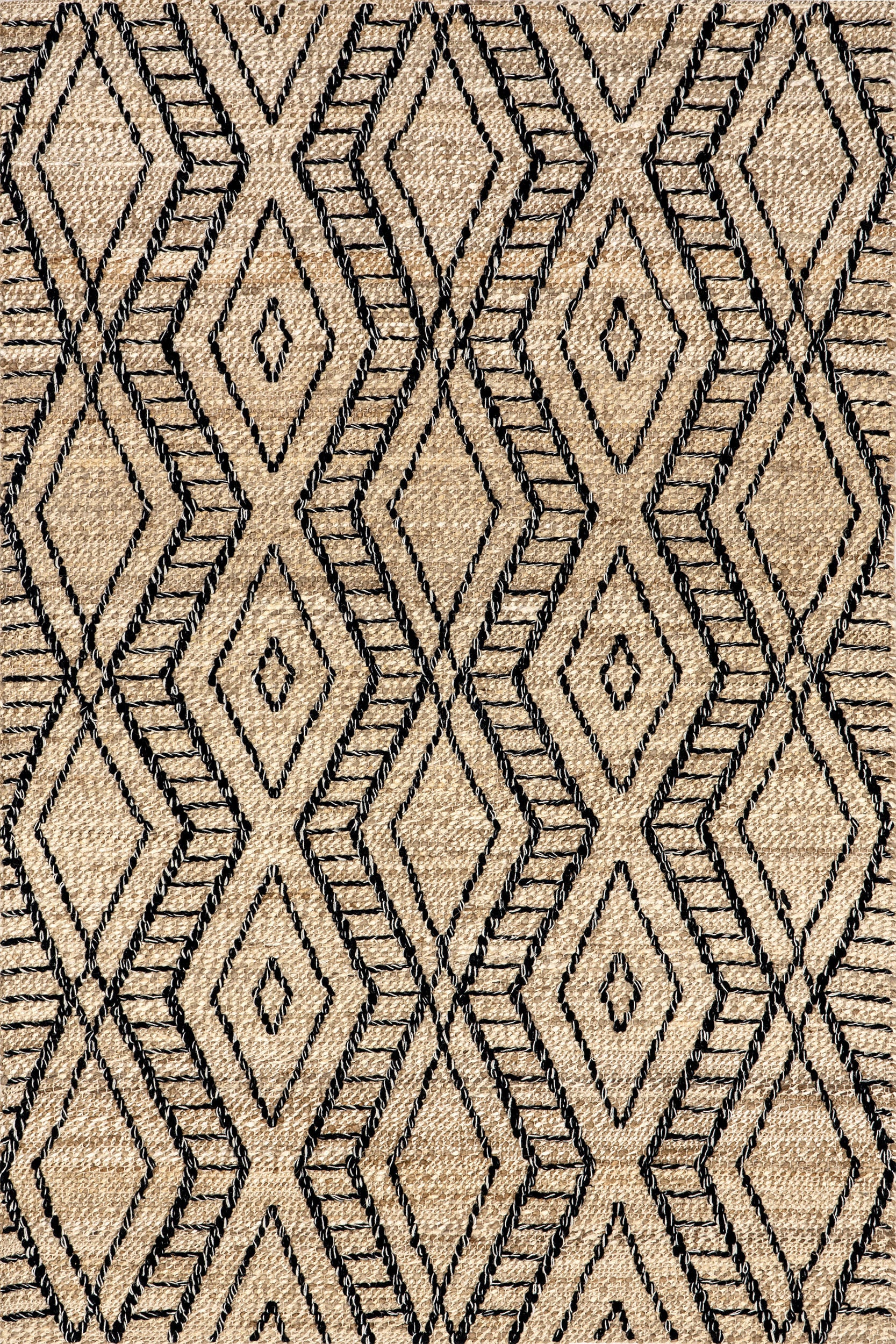 Carolyn Trellis Jute Rug | Light Beige