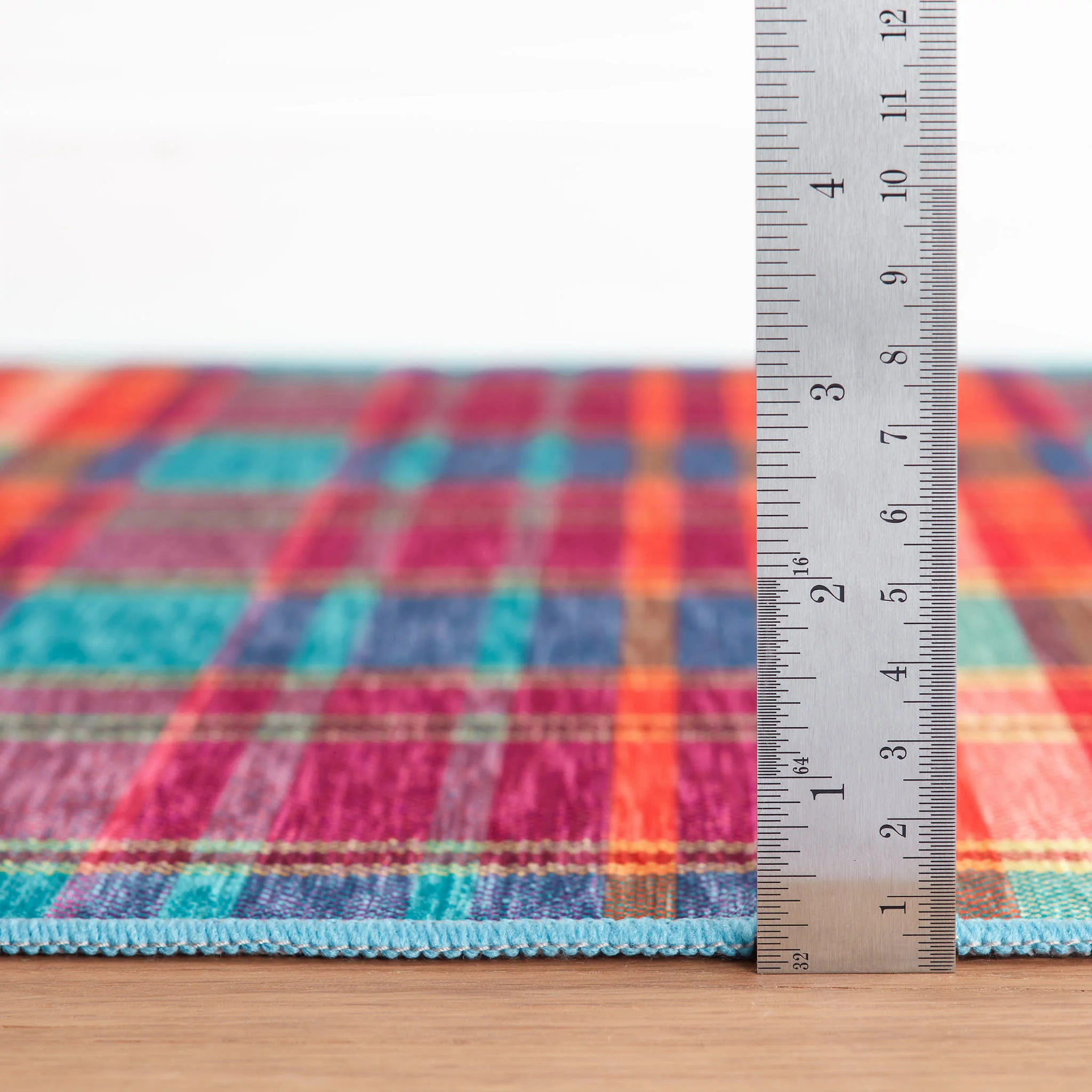 Carter Madras Machine Washable Rug | Multi - Image 4