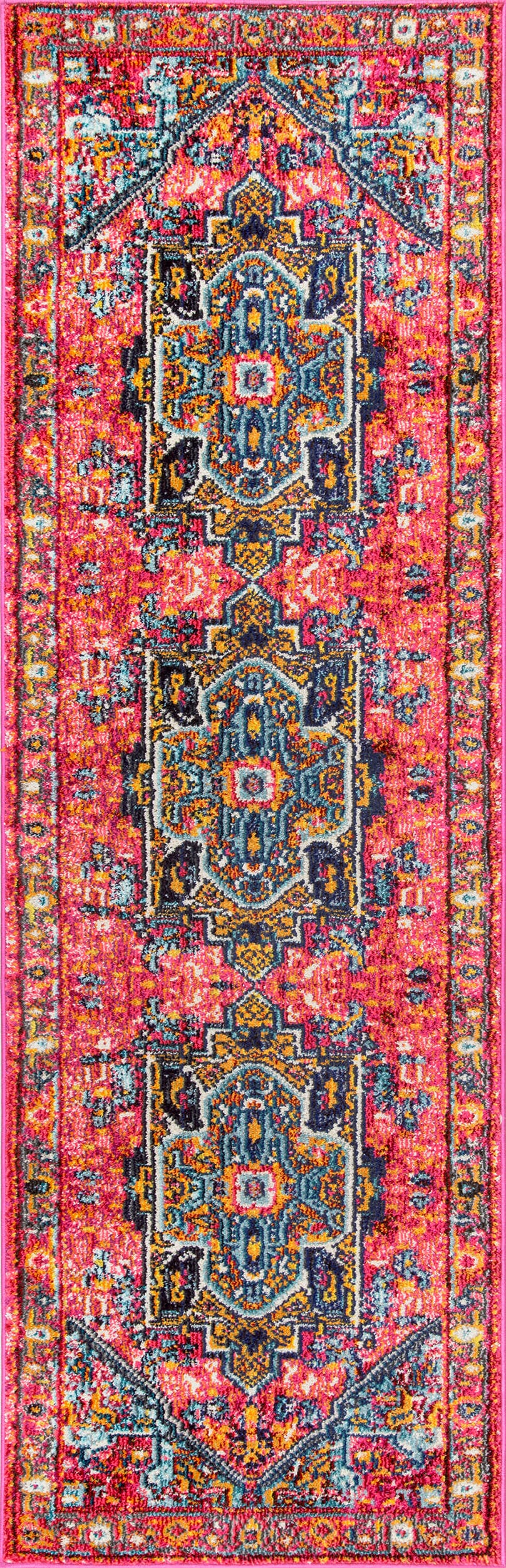 Cartouche Medallion Rug | Pink