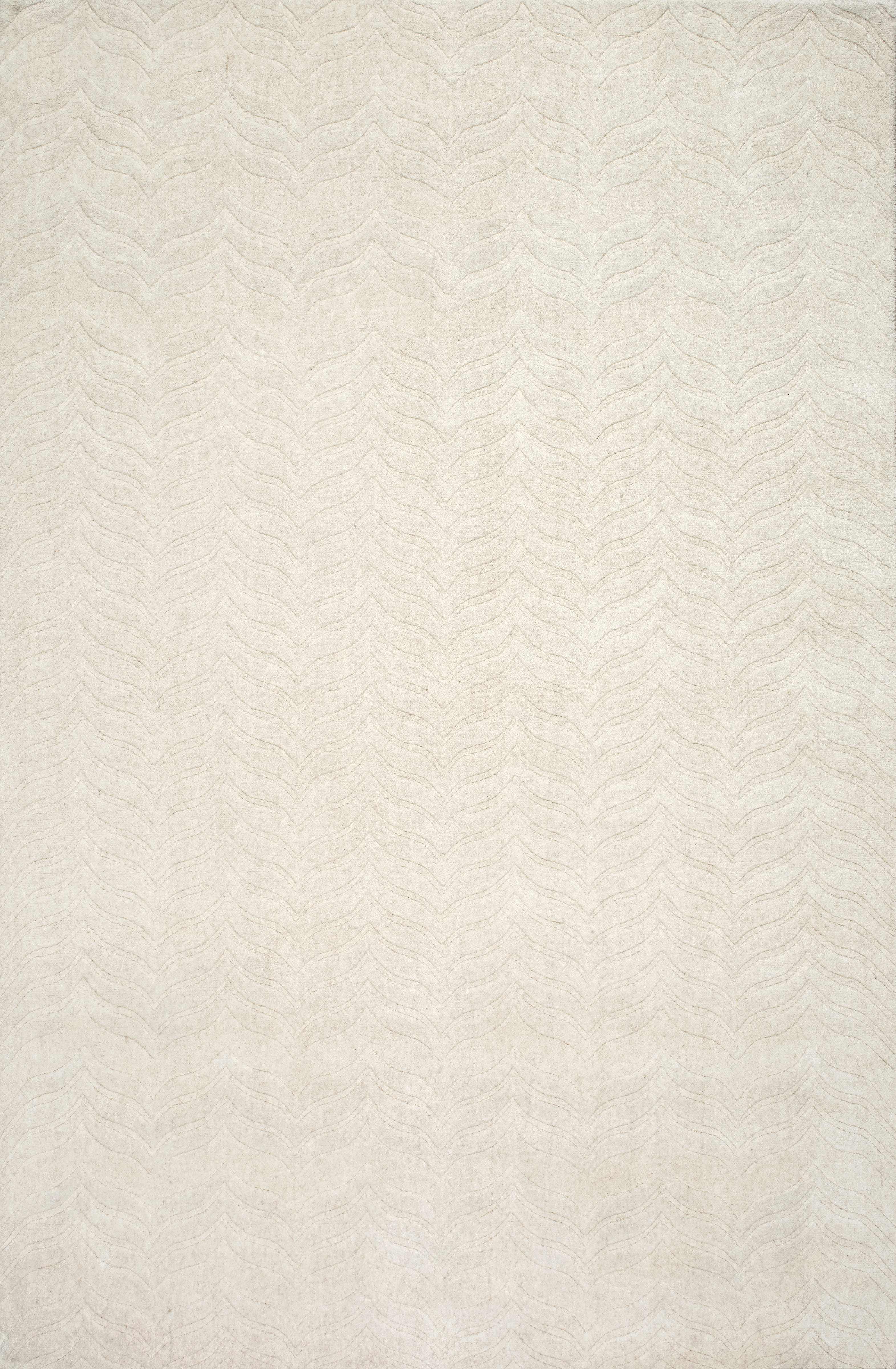 Carved Chevron Rug | Ivory