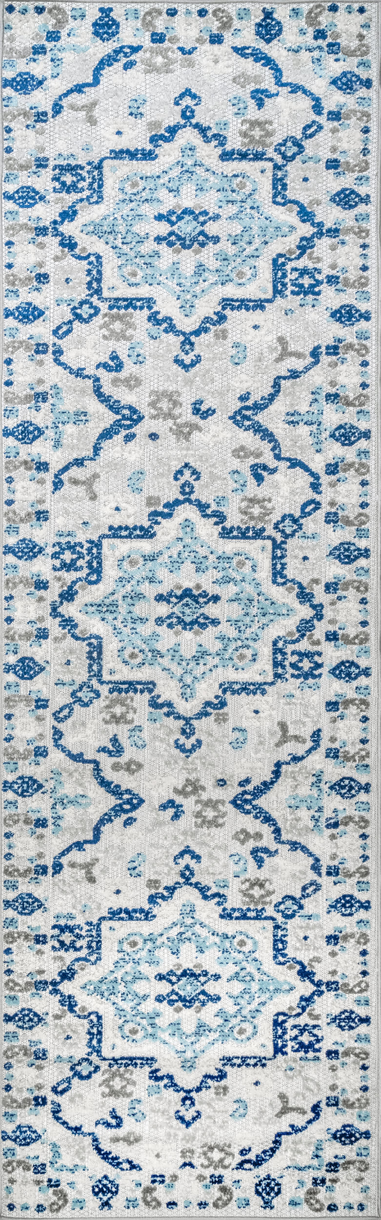 Castle Medallion Indoor/Outdoor Rug | Blue
