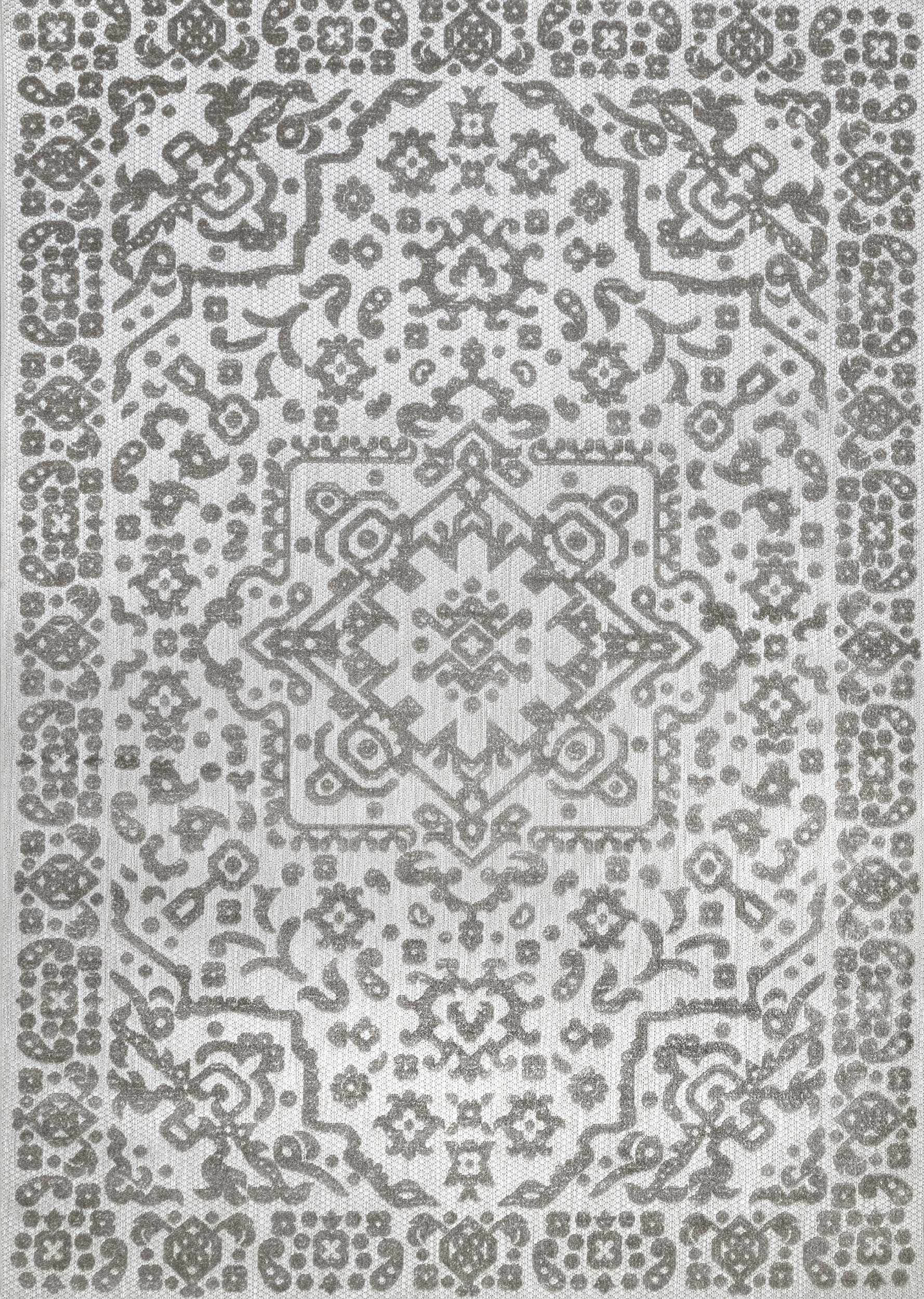 Castle Medallion Indoor/Outdoor Rug | Grey