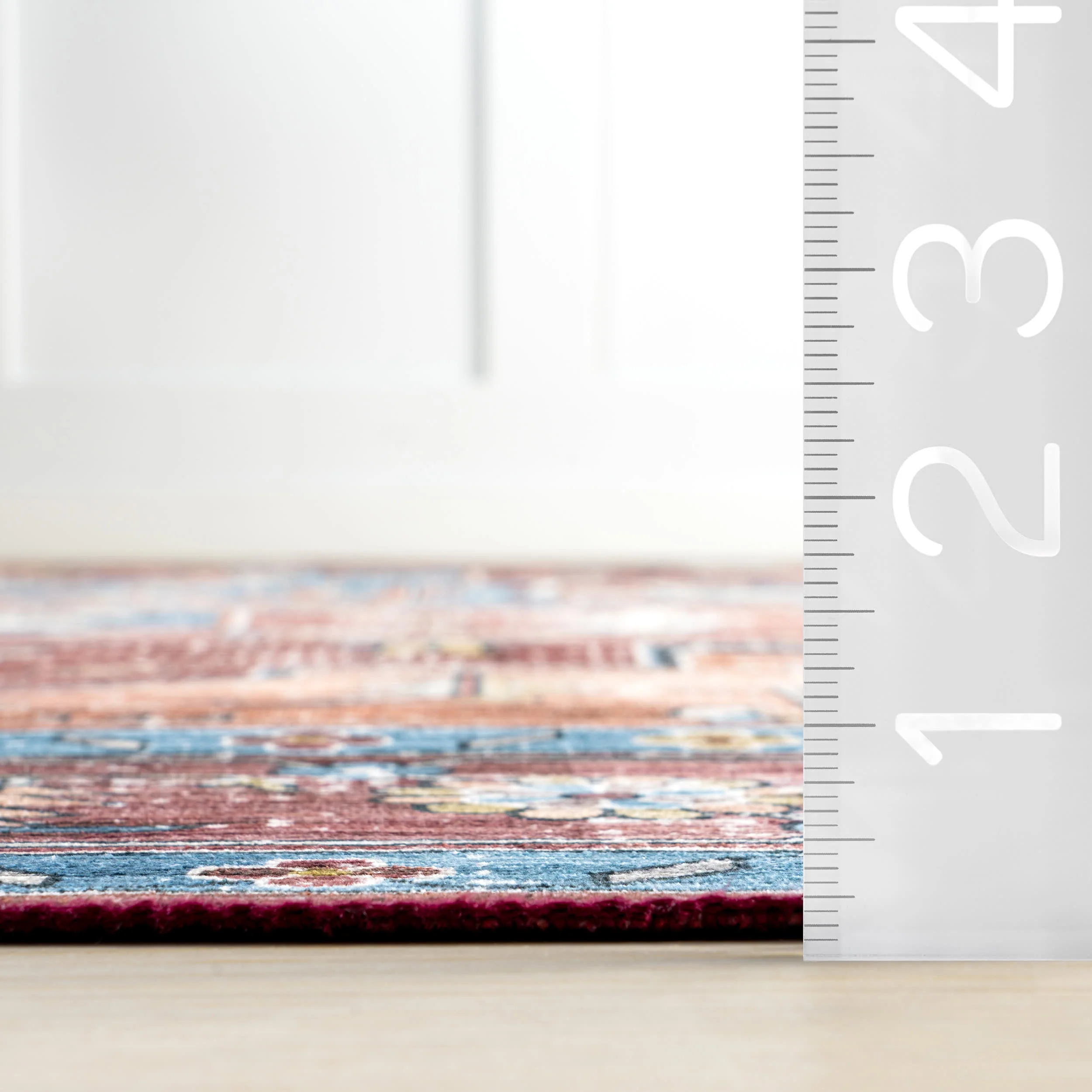 Castle Medallion Spill Proof Washable Rug | Rust - Image 6