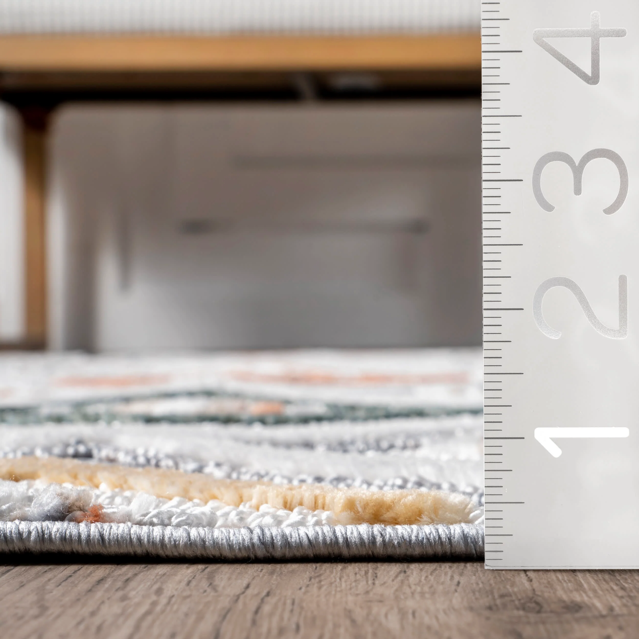 Cathleen Iridescent Bordered Rug | Light Grey - Image 5