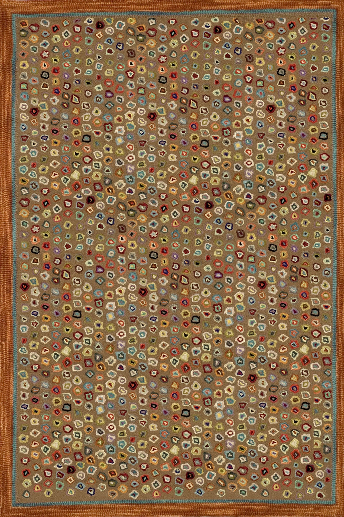 Cat's Paw Hand Micro Hooked Wool Rug | Brown