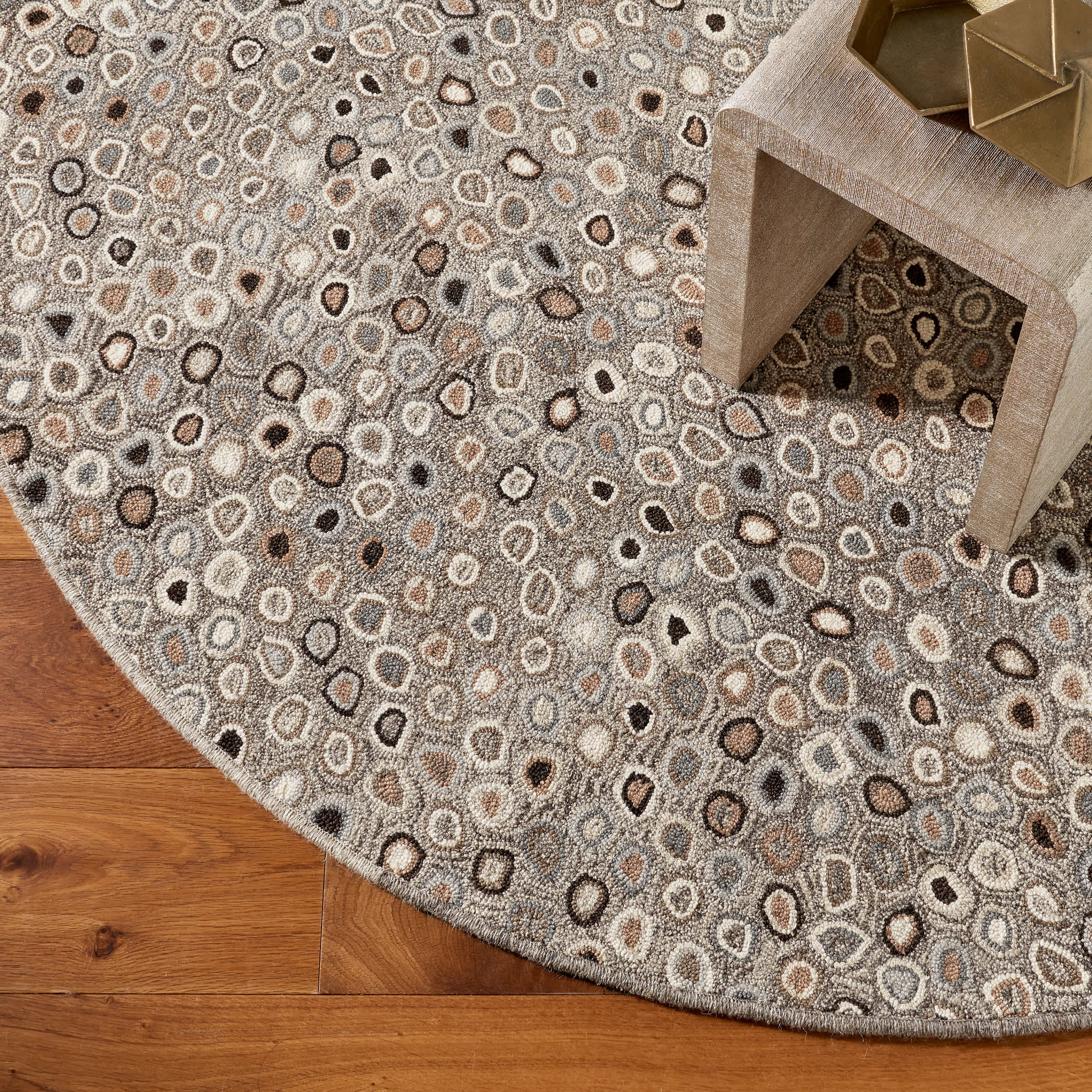 Cat's Paw Hand Micro Hooked Wool Custom Rug | Grey - Image 4