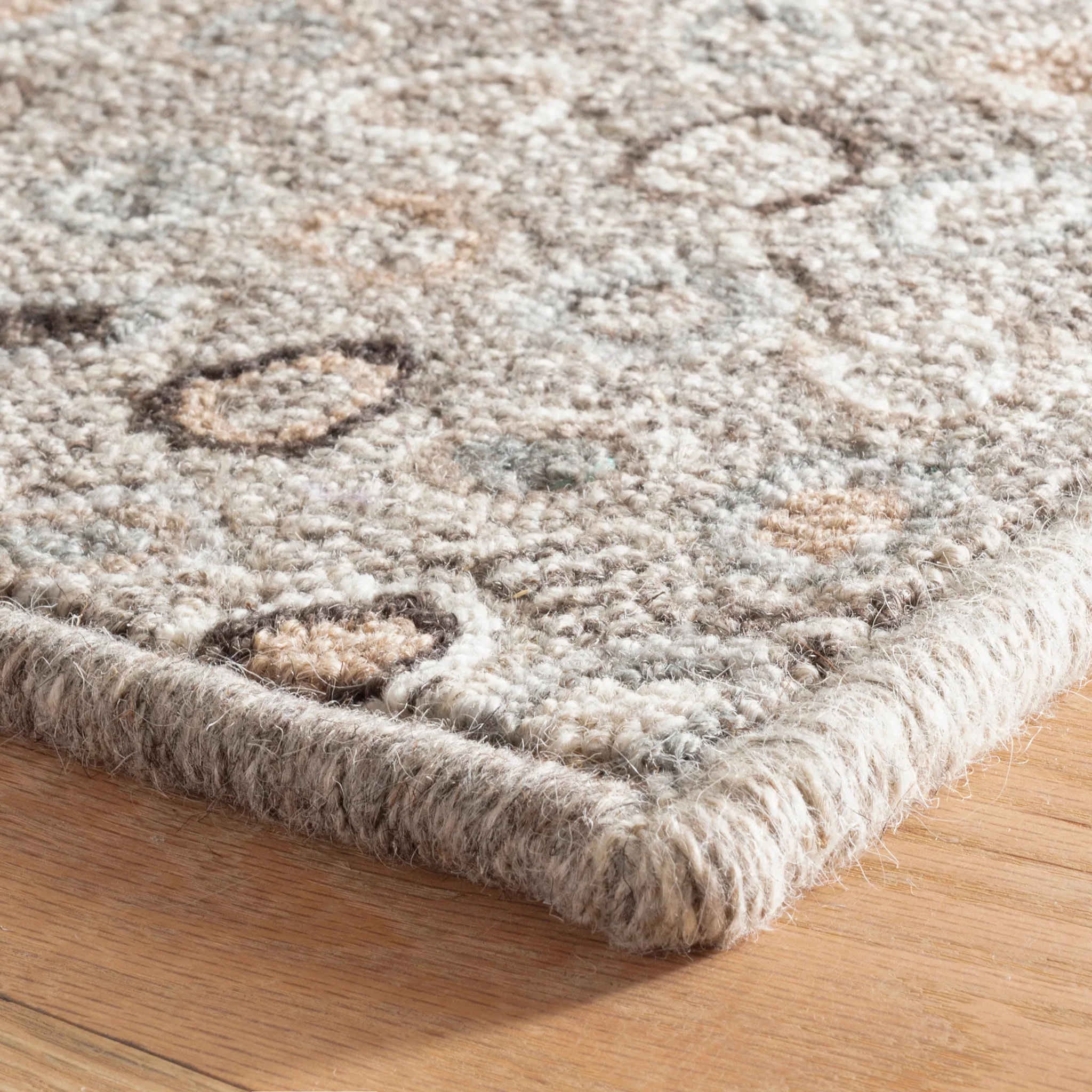 Cat's Paw Hand Micro Hooked Wool Custom Rug | Grey - Image 5