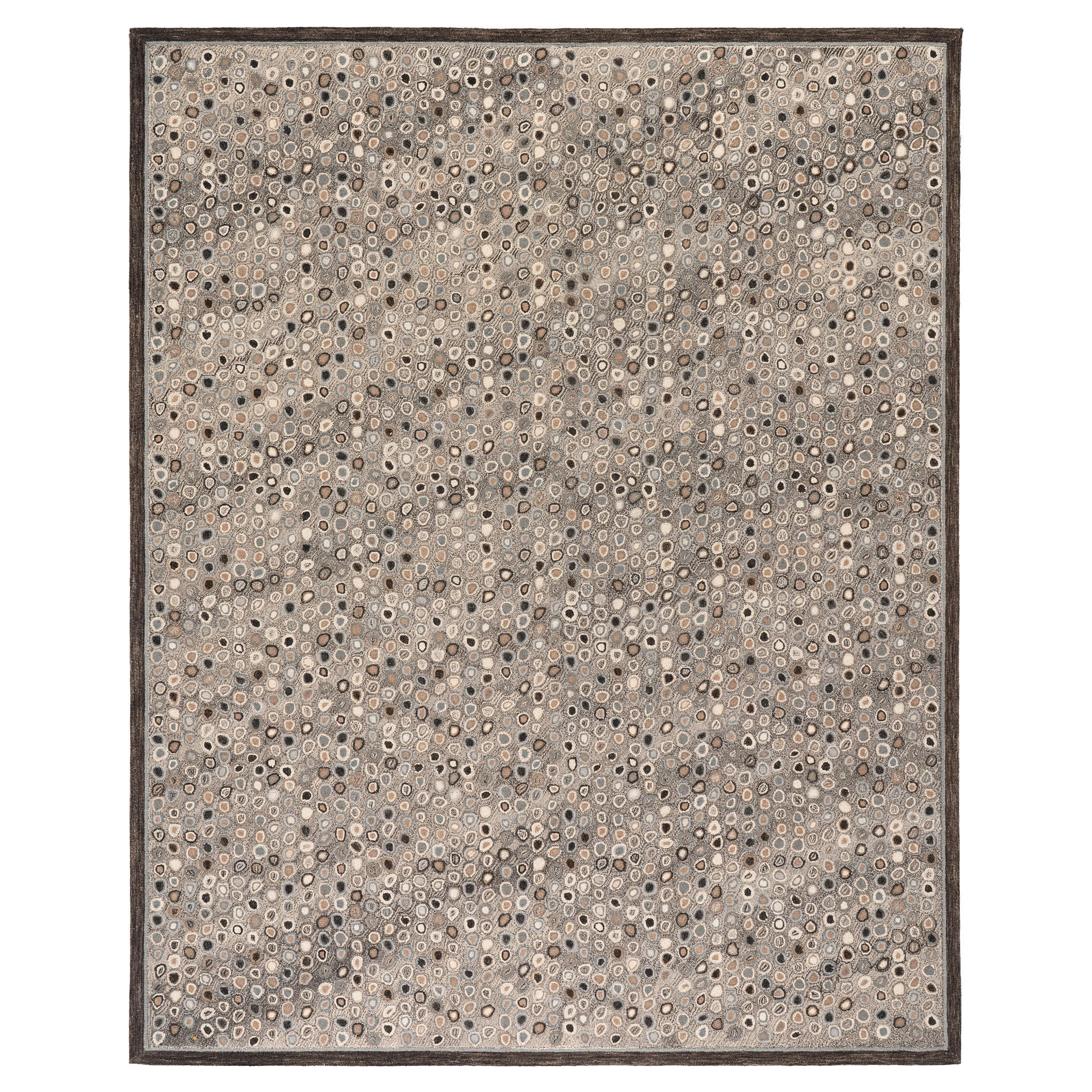 Cat's Paw Hand Micro Hooked Wool Rug | Grey - Image 2