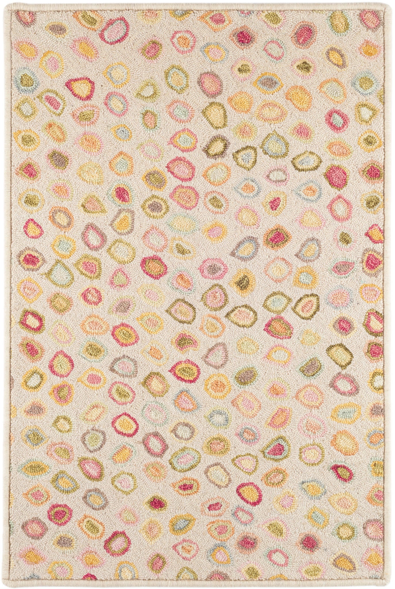 Cat's Paw Hand Micro Hooked Wool Custom Rug | Pastel