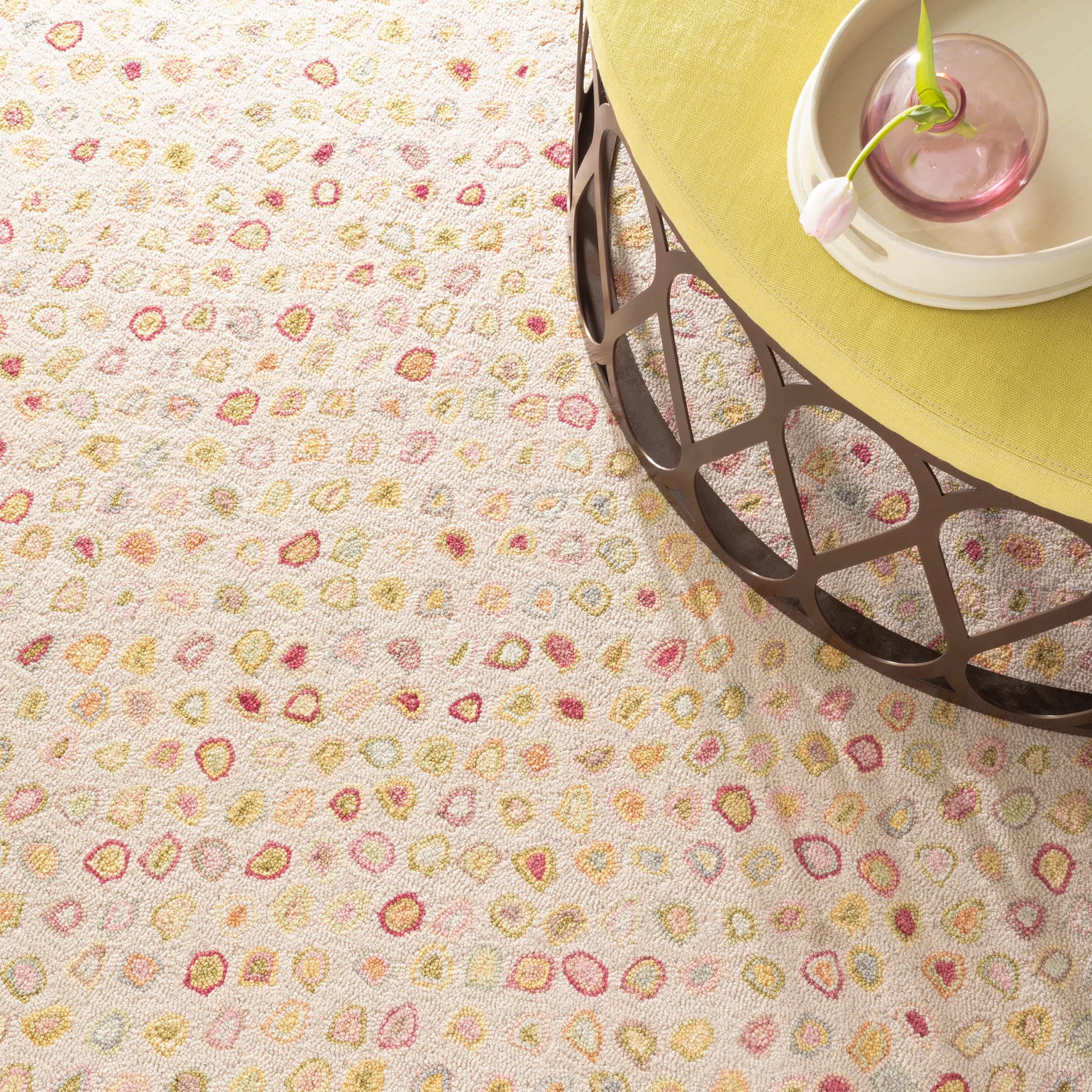 Cat's Paw Hand Micro Hooked Wool Custom Rug | Pastel - Image 2