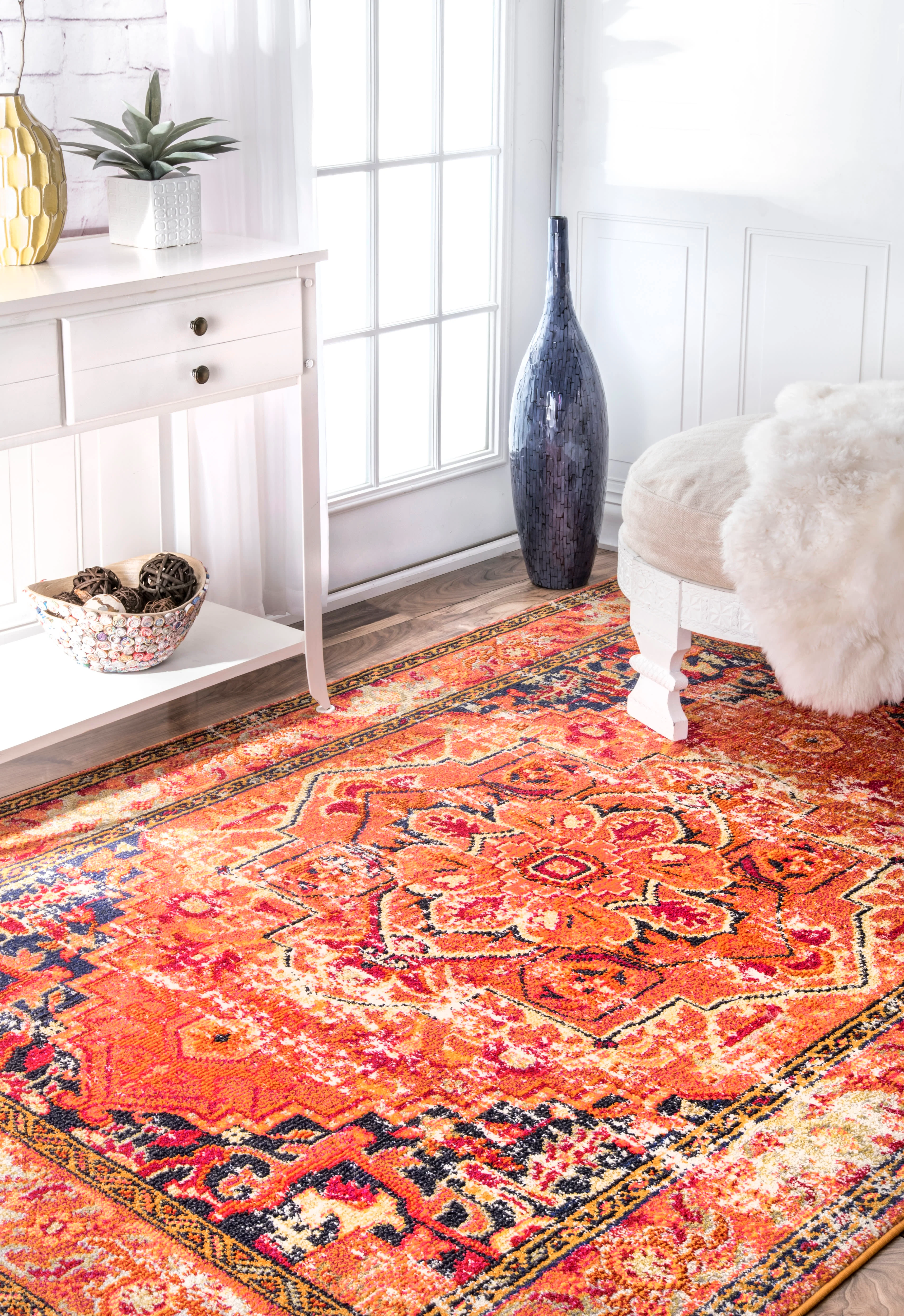 Center Medallion Rug | Orange - Image 2