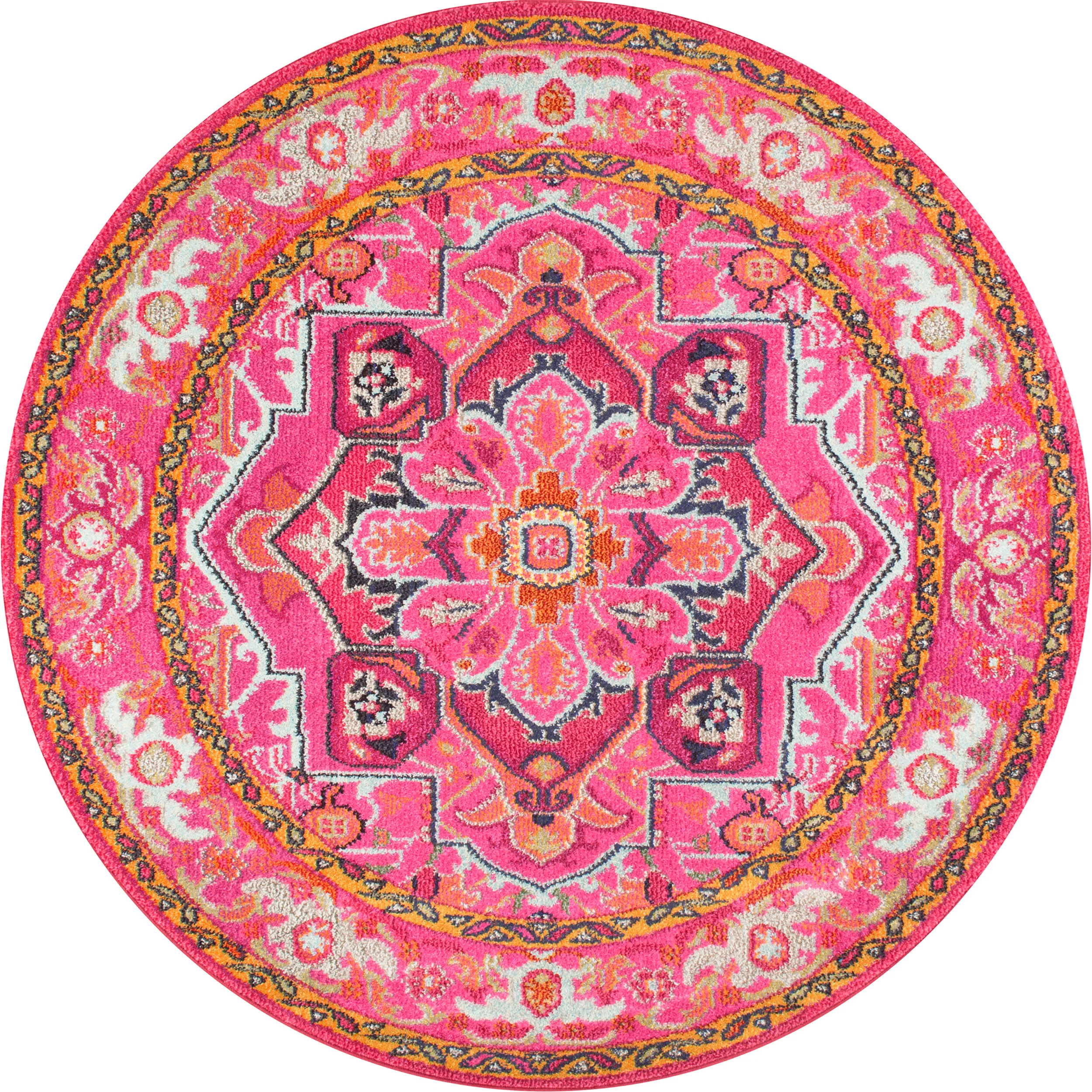 Center Medallion Rug | Violet Pink