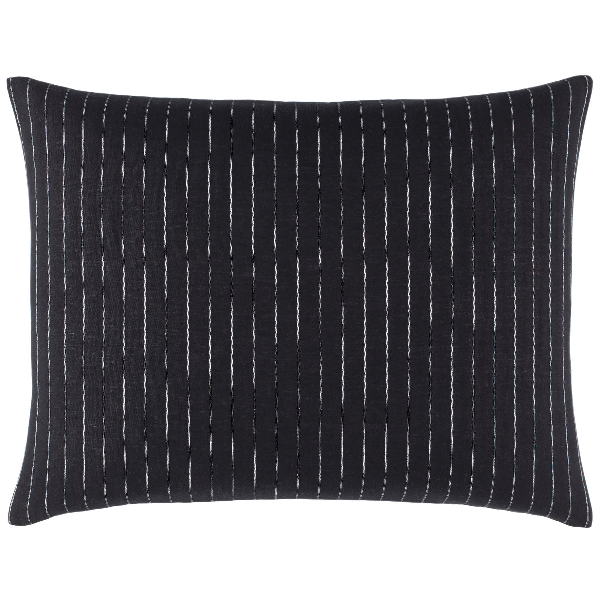 Chalk Stripe Sham | Black
