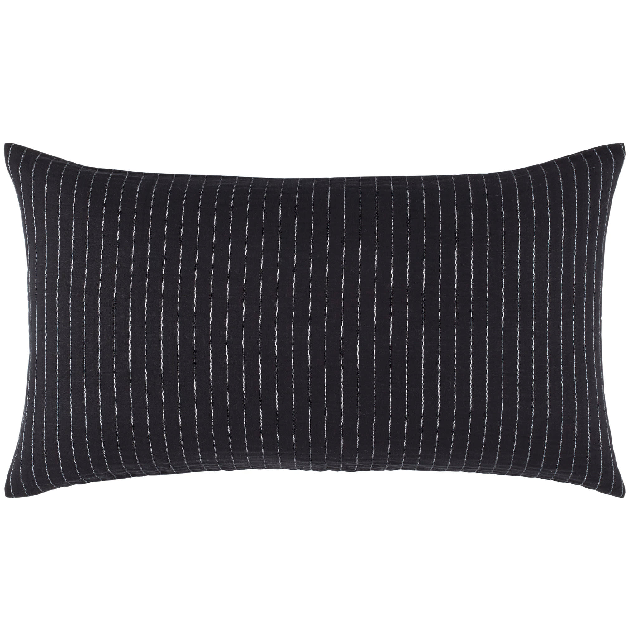 Chalk Stripe Sham | Black - Image 2