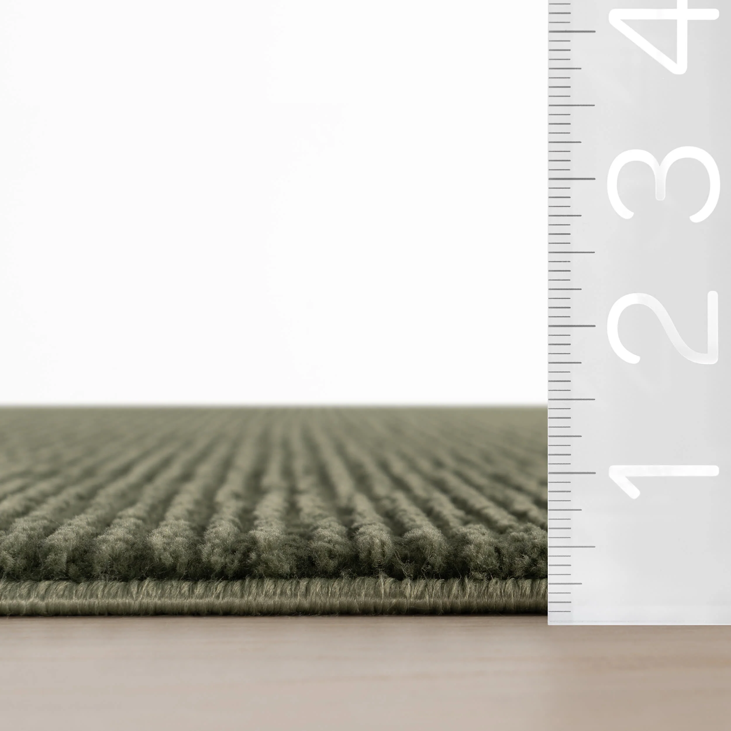 Chandani Abstract Plush Textured Washable Rug | Green - Image 6