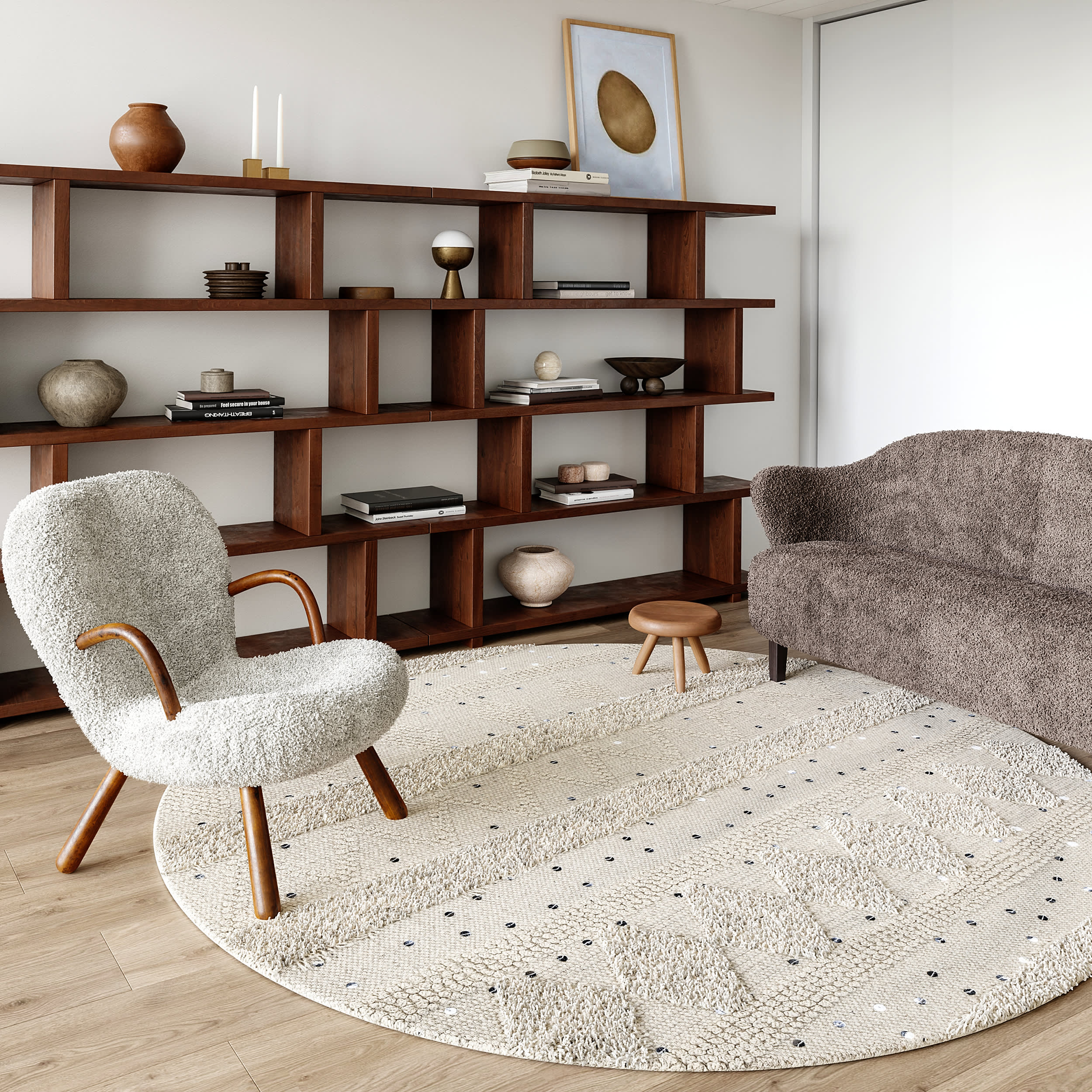 Chandy Textured Wool Rug | Cream - Image 2
