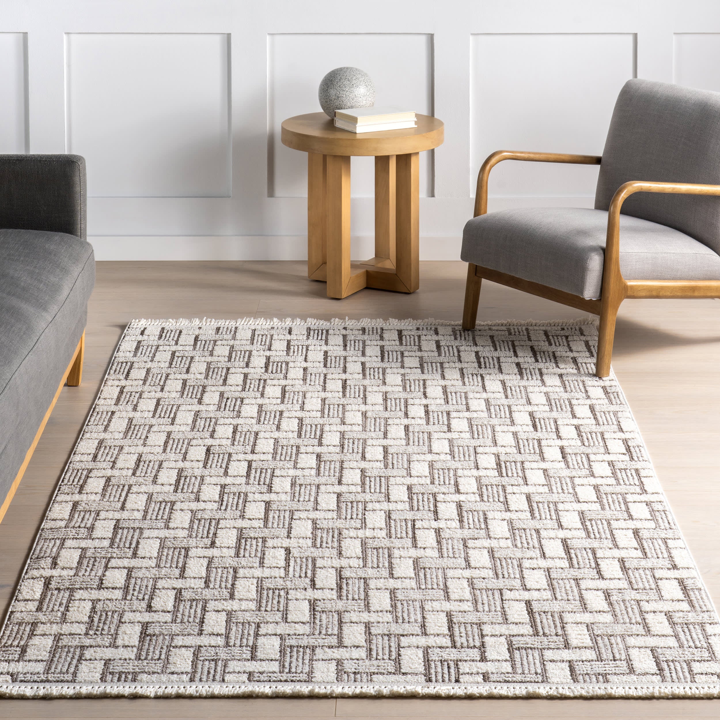 Charli Geometric Rug | Ivory - Image 5