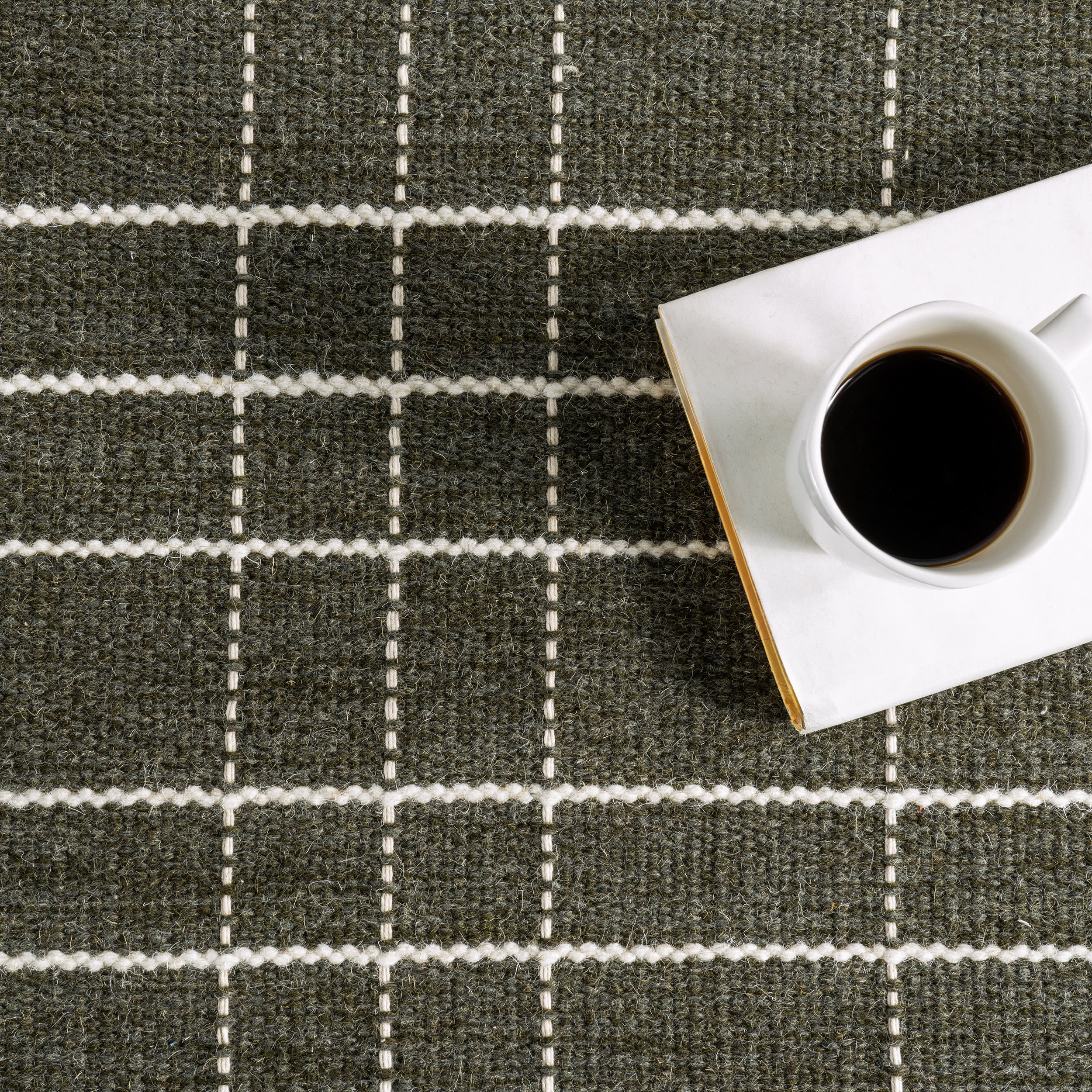 Charlie Plaid Wool Rug | Green - Image 7