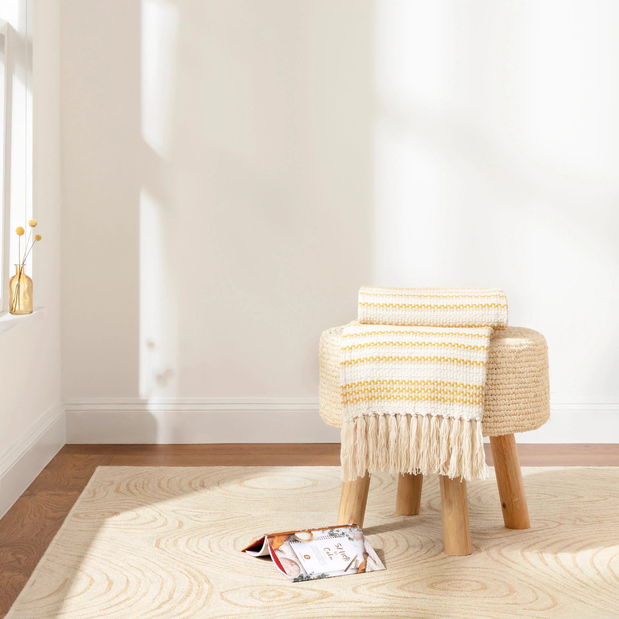 Charlton Hand Micro Hooked Wool Custom Rug by Bunny Williams | Yellow - Image 2