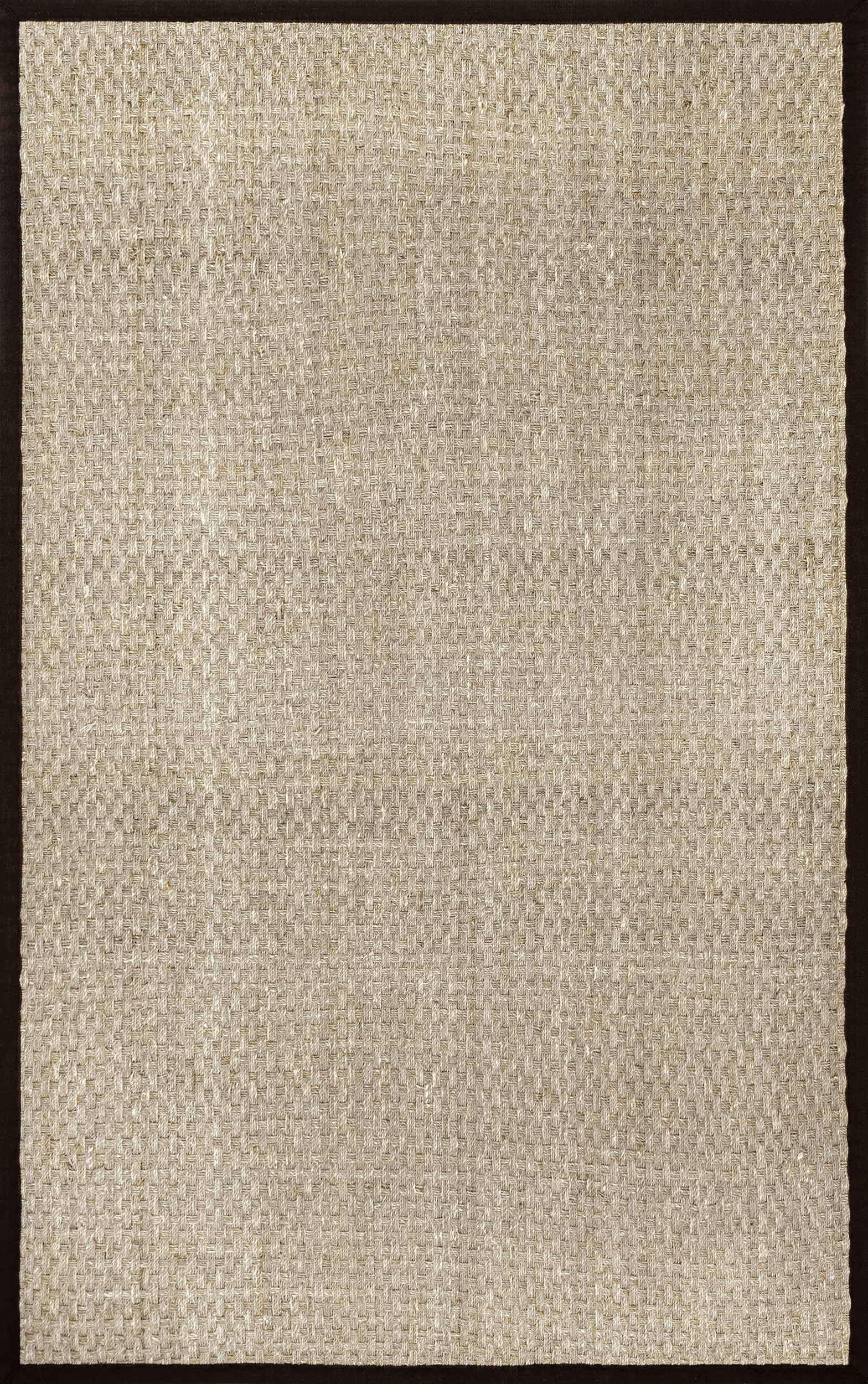Checker Weave Seagrass Rug | Black