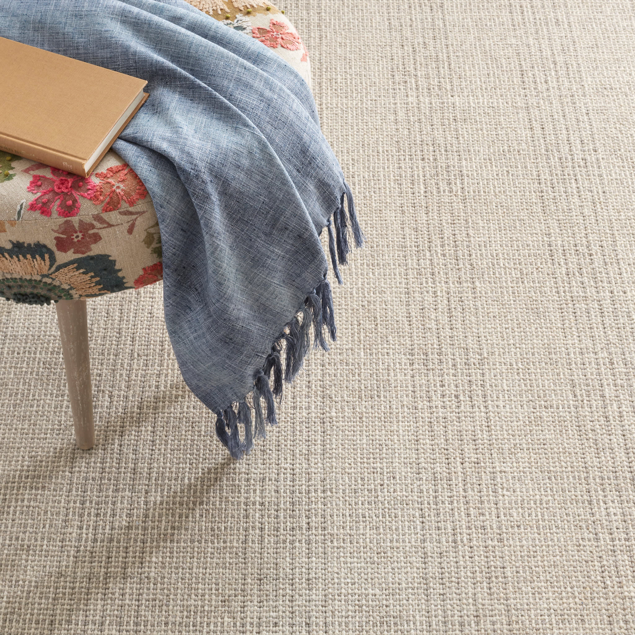 Checkers Woven Wool Custom Rug | Grey - Image 3