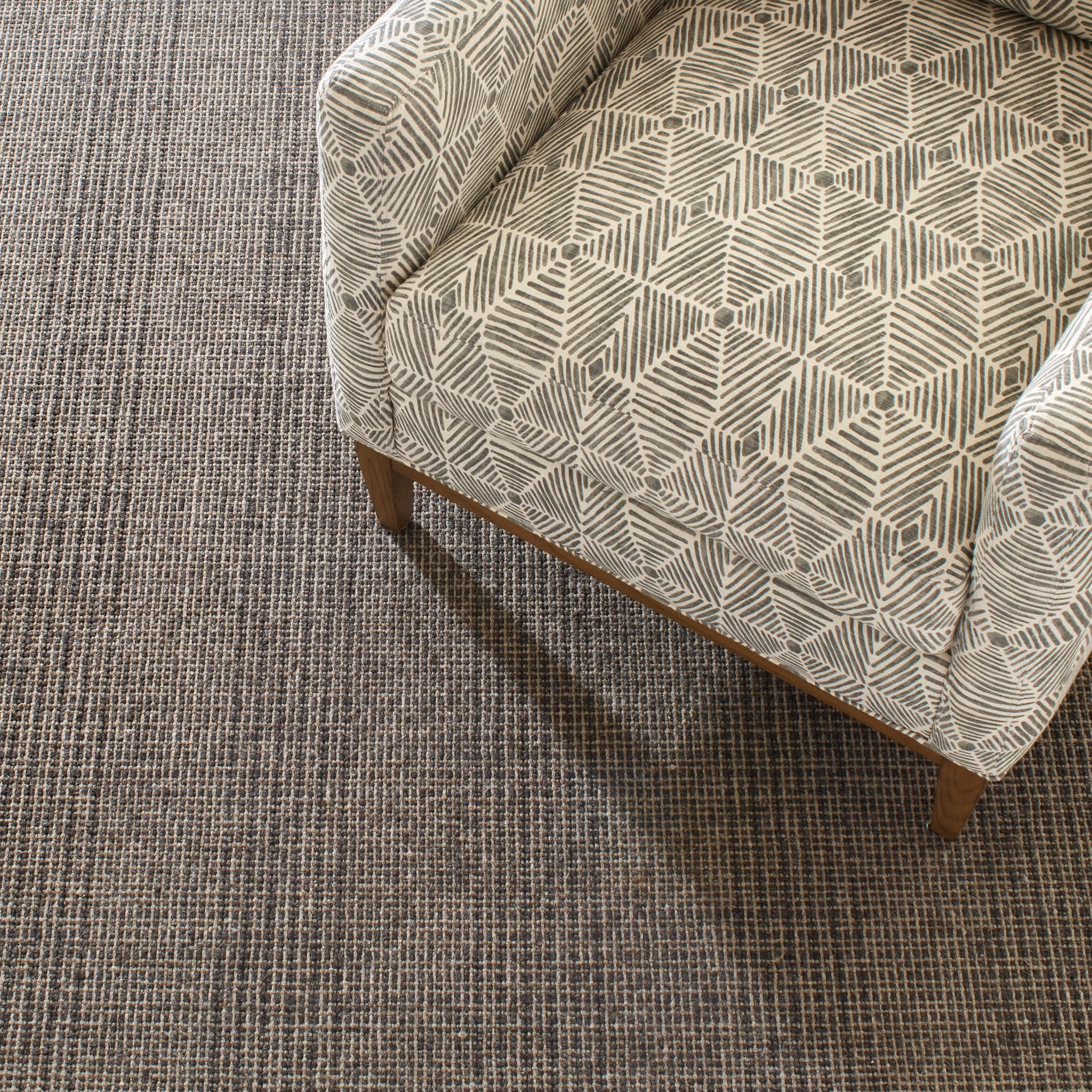 Checkers Woven Wool Custom Rug | Shale - Image 3
