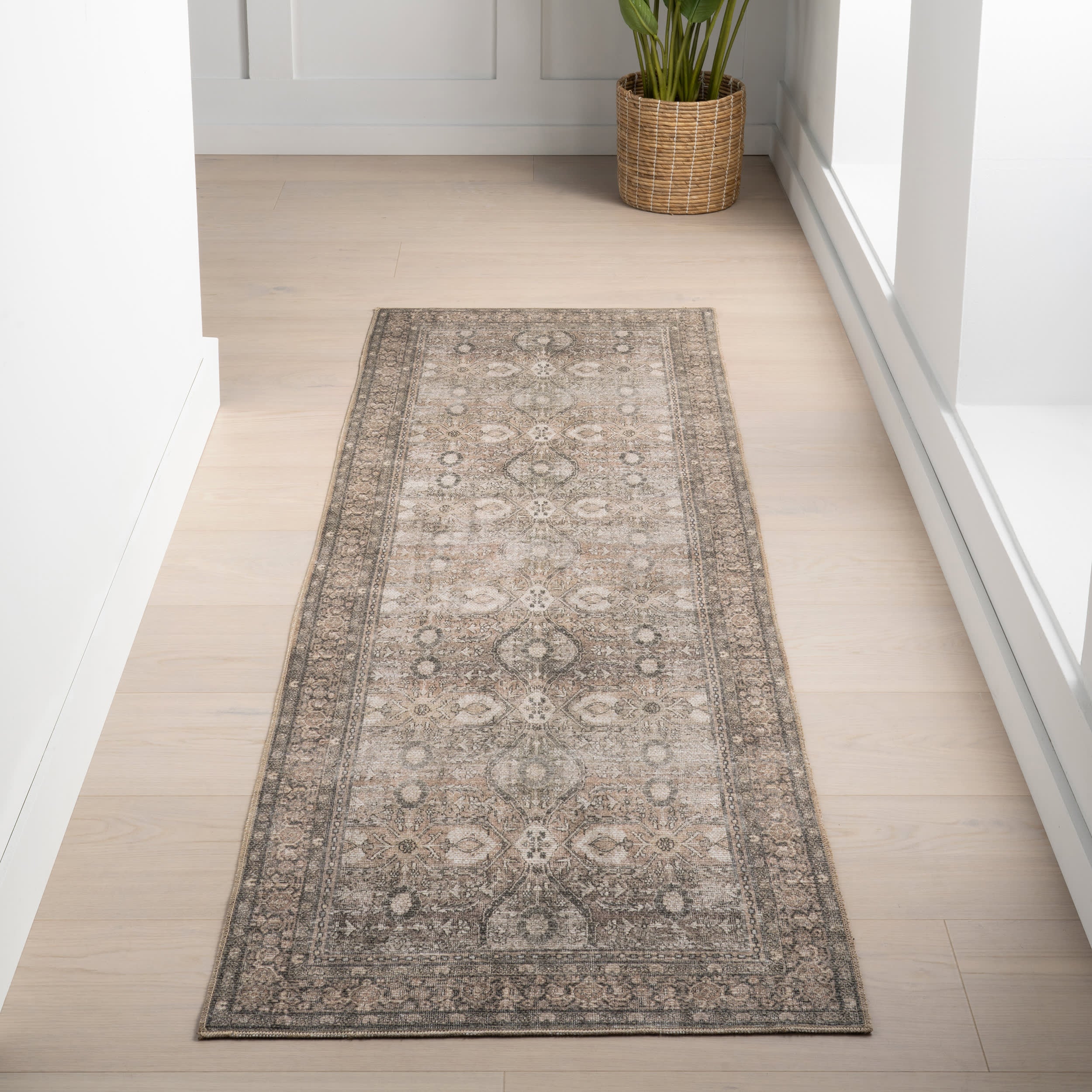 Chester Antiqued Jute-Blend Rug | Brown - Image 2