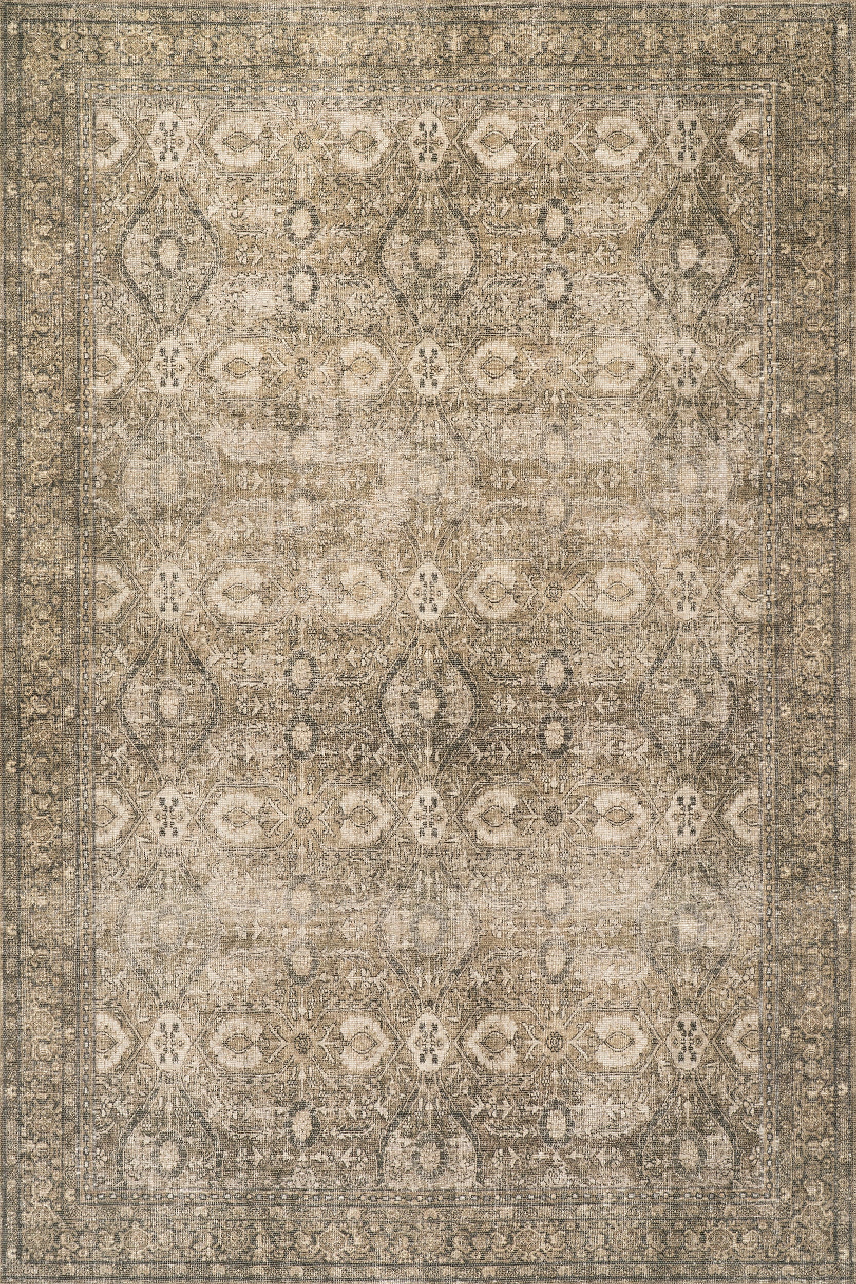 Chester Antiqued Jute-Blend Rug | Green