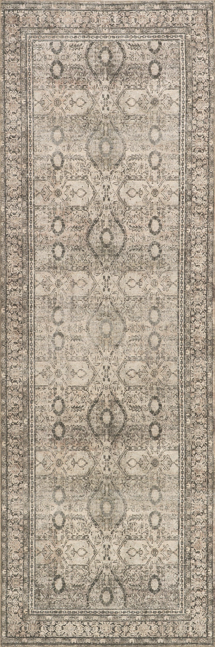 Chester Antiqued Jute-Blend Rug | Grey