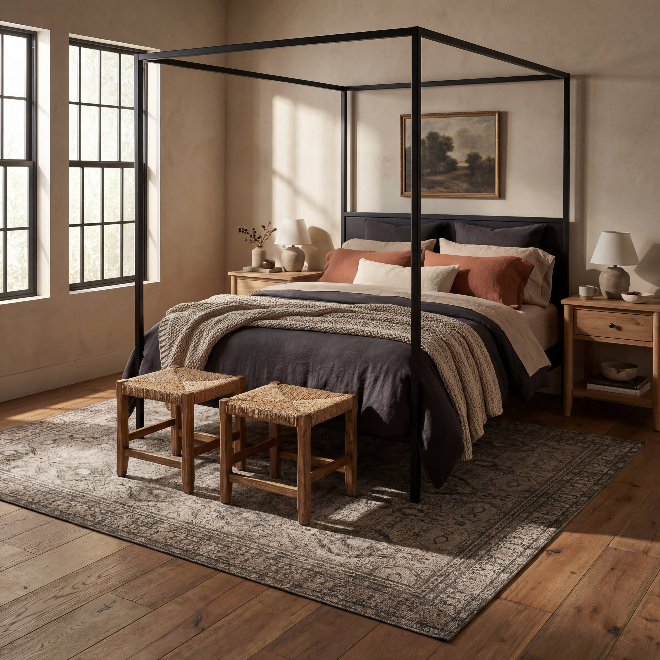 Chester Antiqued Jute-Blend Rug | Grey - Image 10
