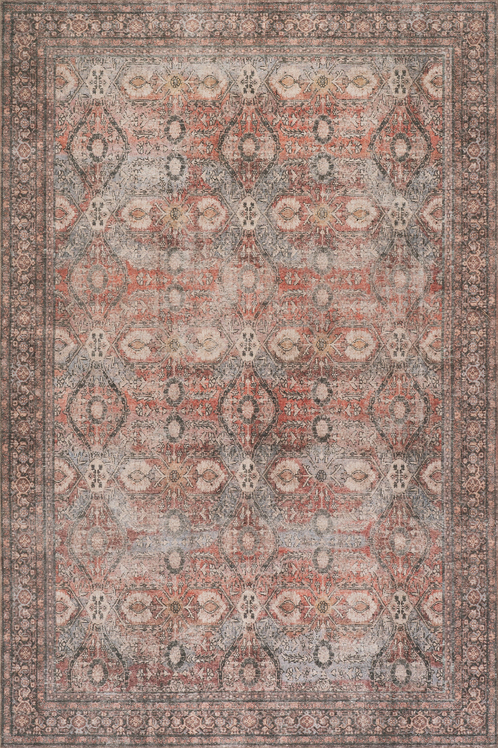 Chester Antiqued Jute-Blend Rug | Multicolor