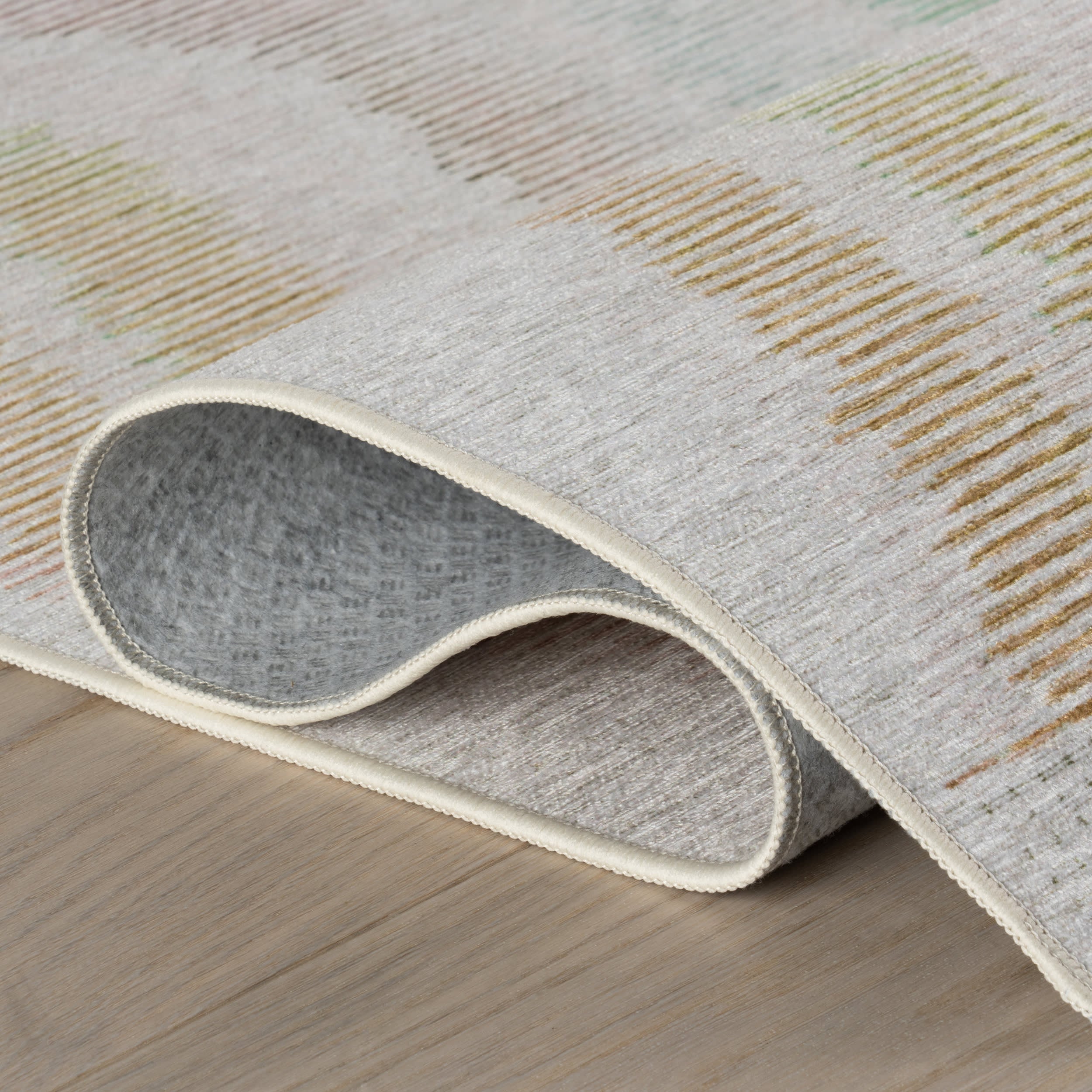 Chevron Machine Washable Rug | Multi - Image 3