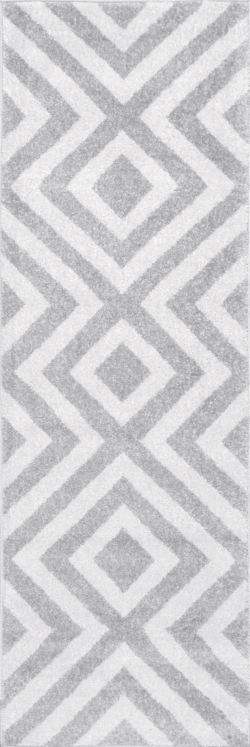 Chevron Stripes Rug | Light Grey