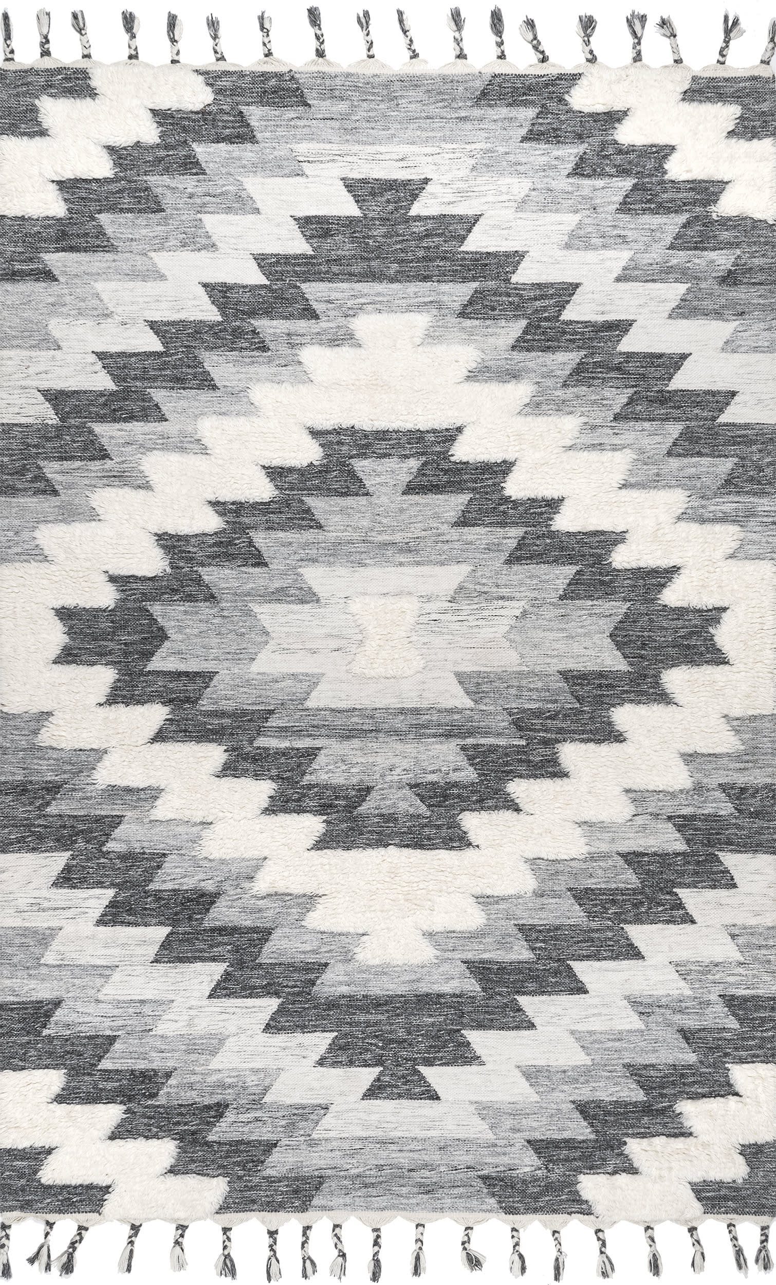 Chiara Ombre Aztec Rug | Grey