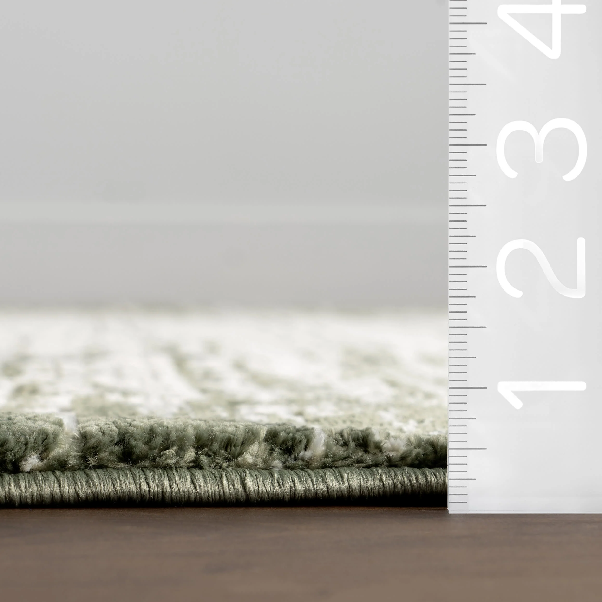 Chitwan Plush Textured Washable Rug | Green - Image 5