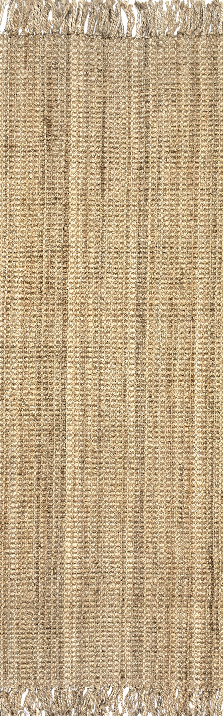 Chunky Jute Tasseled Rug | Natural