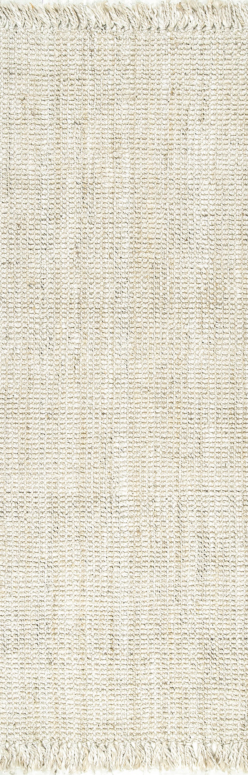 Chunky Jute Tasseled Rug | Off White