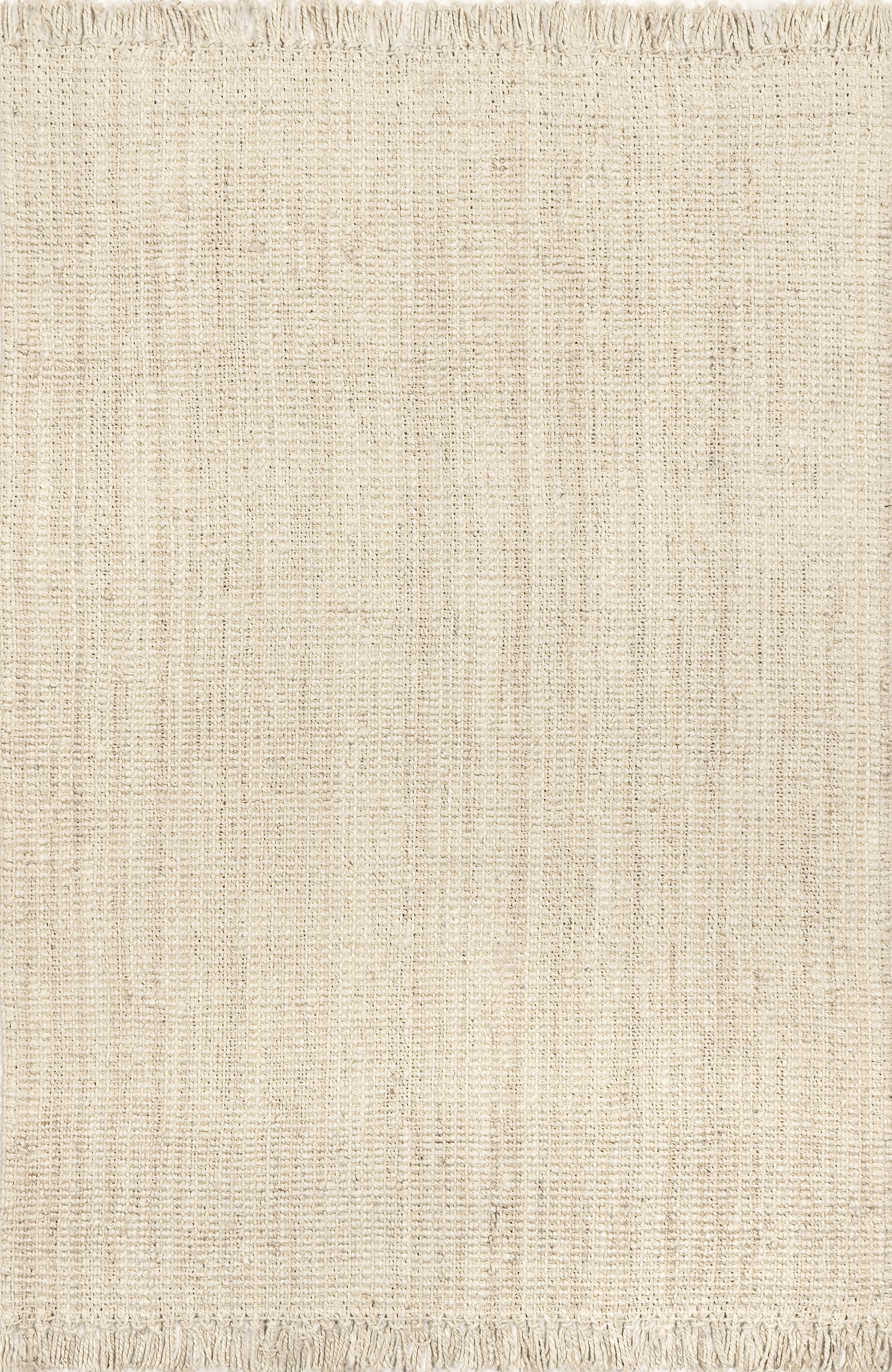 Chunky Jute Tasseled Rug | Off White