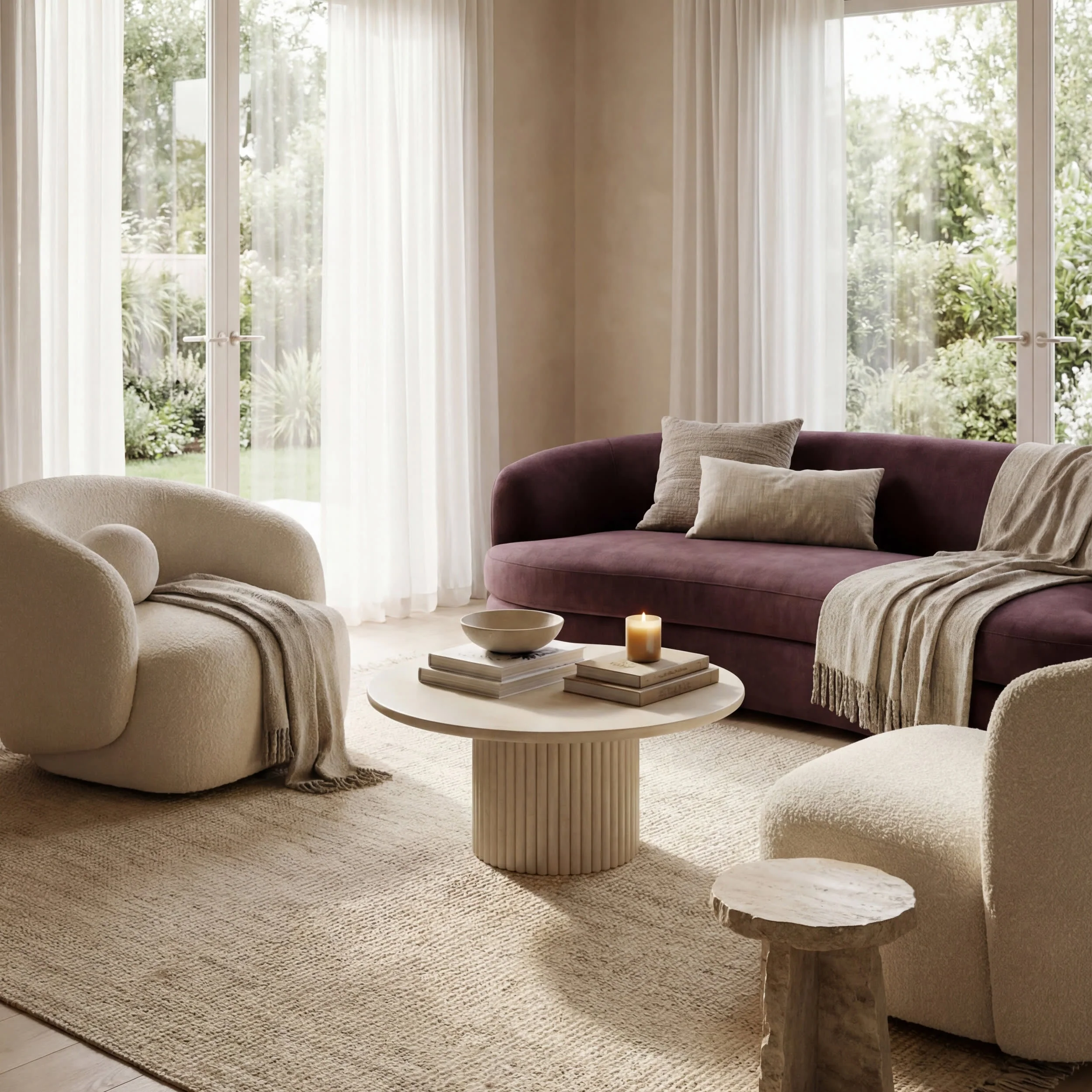 Chunky Jute Tasseled Rug | Off White - Image 2
