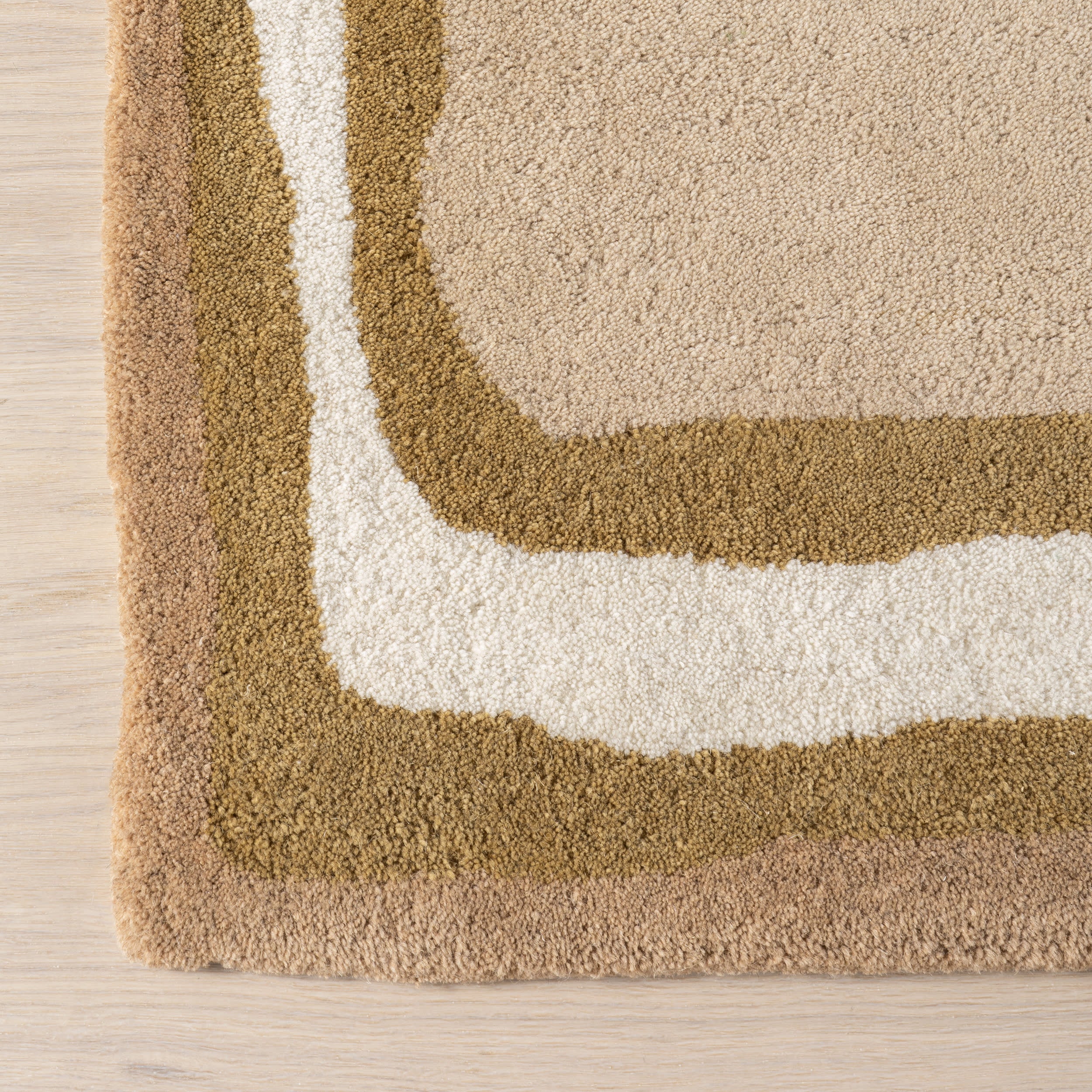 Churia Bordered Wool Rug | Taupe - Image 4