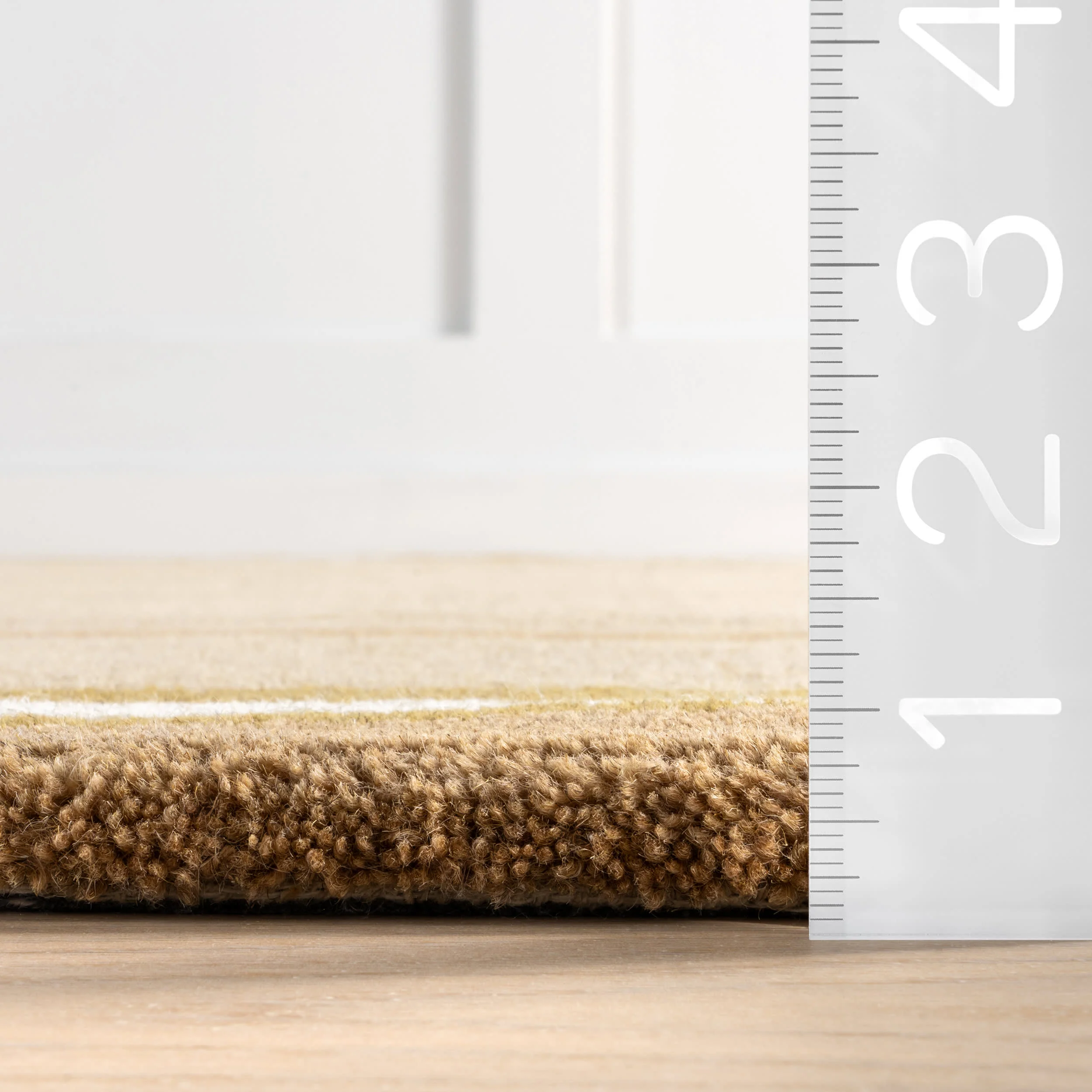 Churia Bordered Wool Rug | Taupe - Image 5