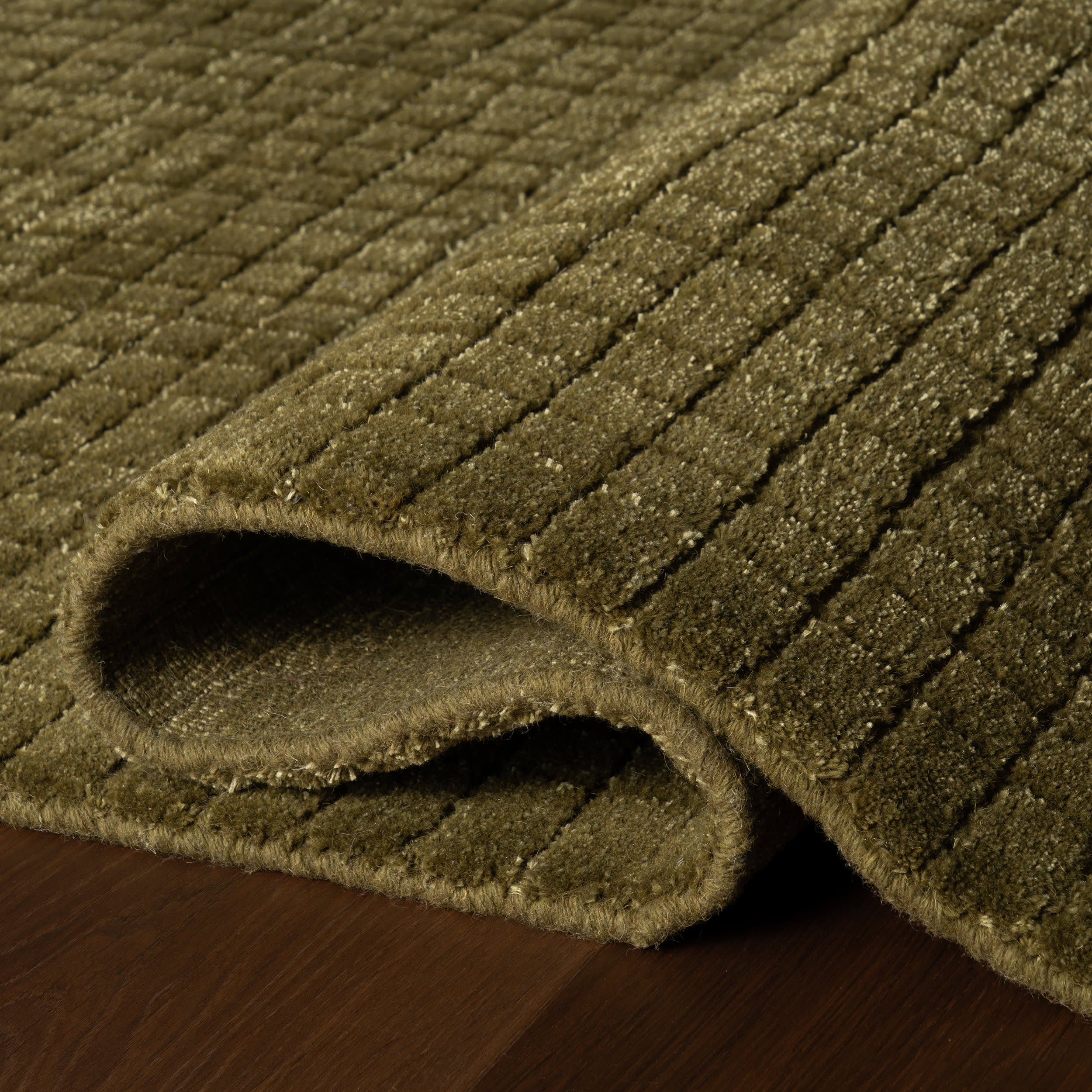 Cinnara Moroccan Striped Rug | Green - Image 3