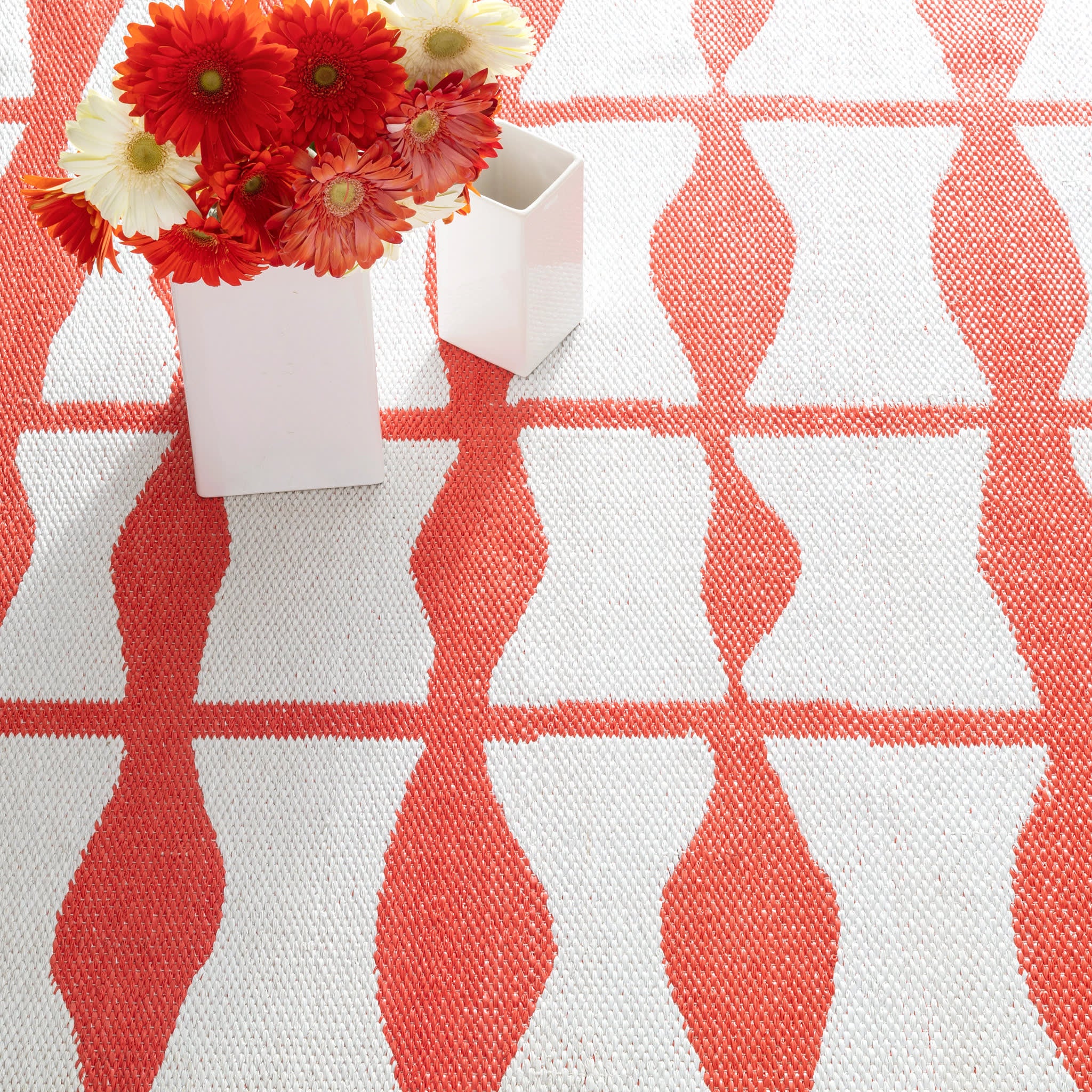 Circuit Handwoven Indoor/Outdoor Rug | Tangerine - Image 4