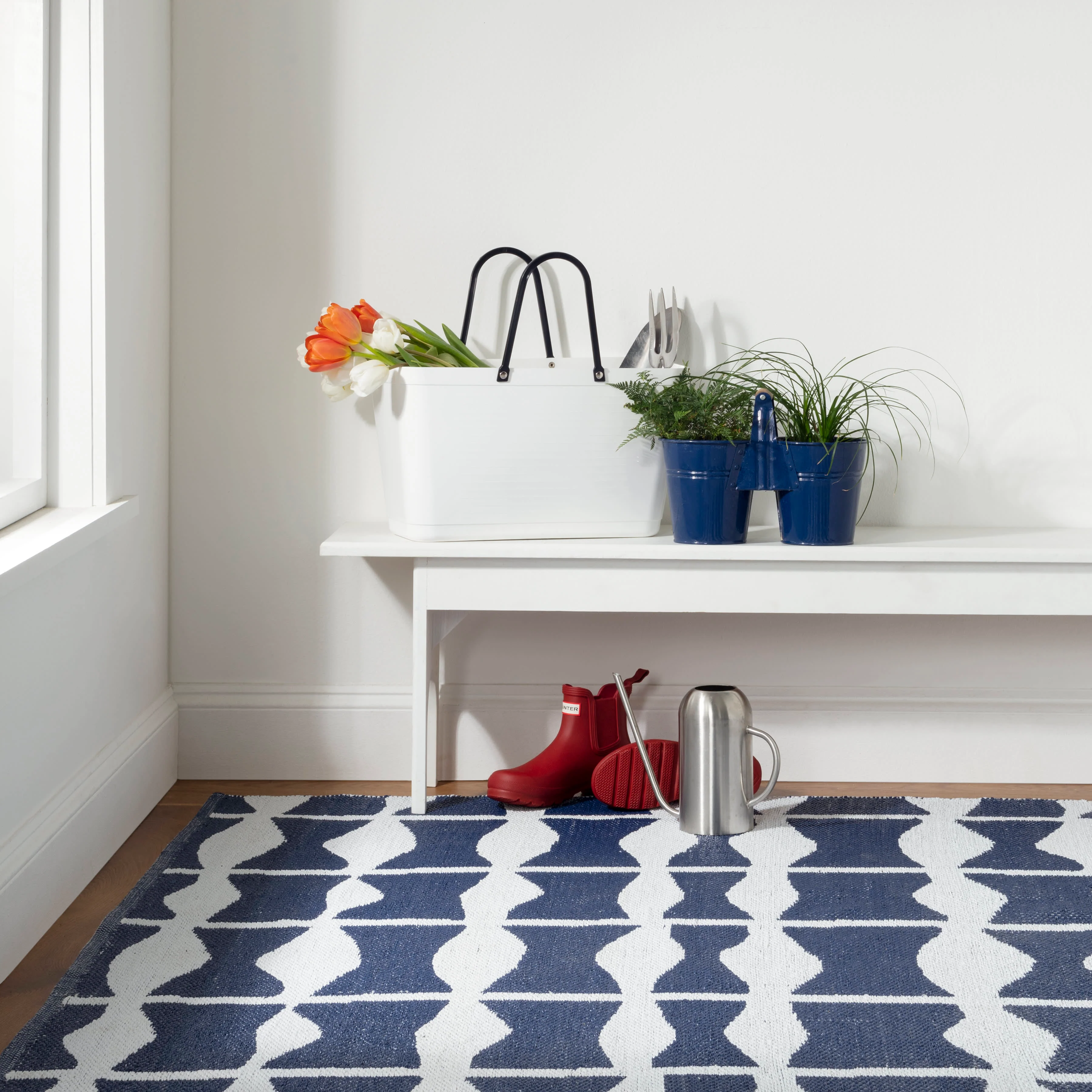 Circuit Handwoven Indoor/Outdoor Rug | Navy - Image 2