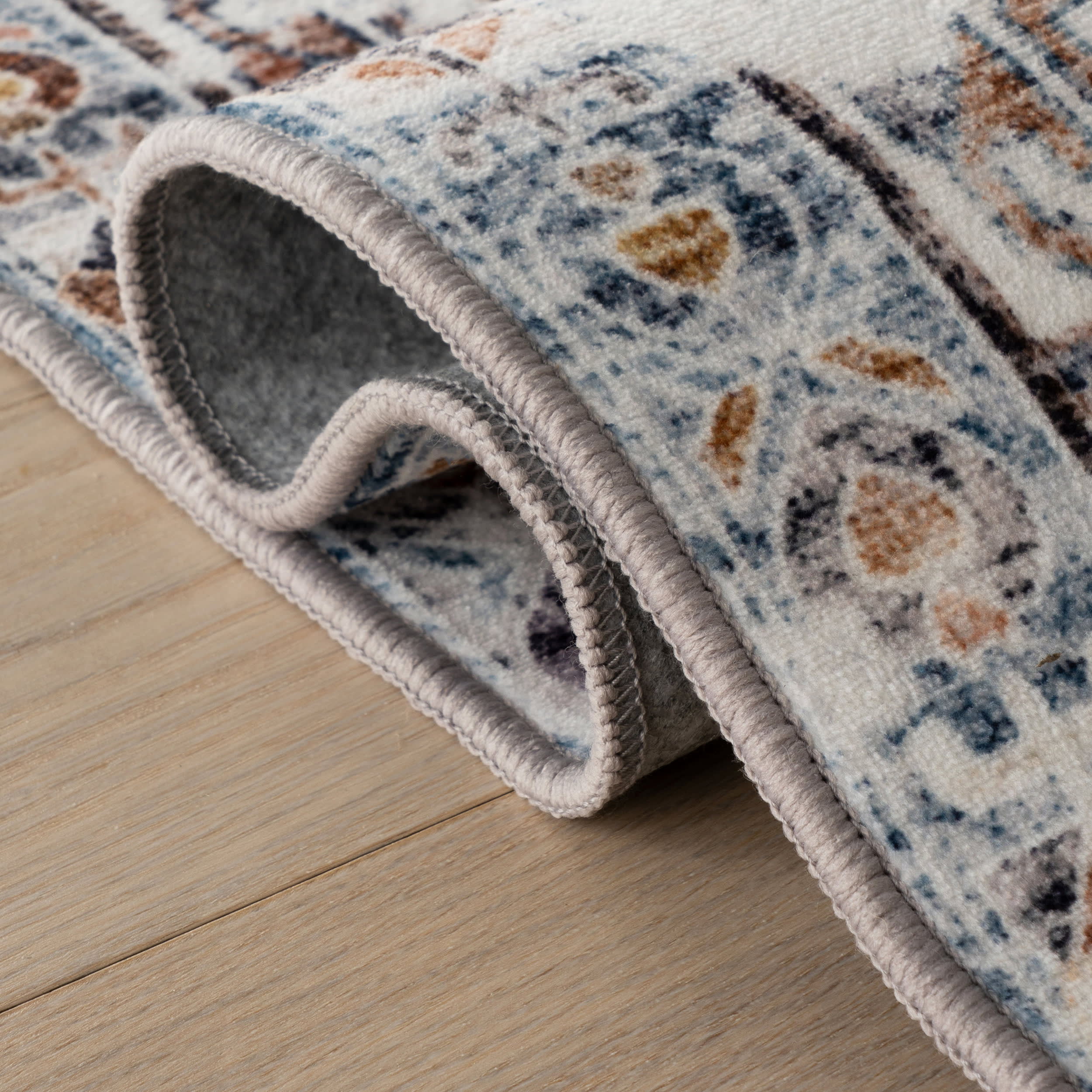 Clarese Oriental and Persian Washable Rug | Blue - Image 11