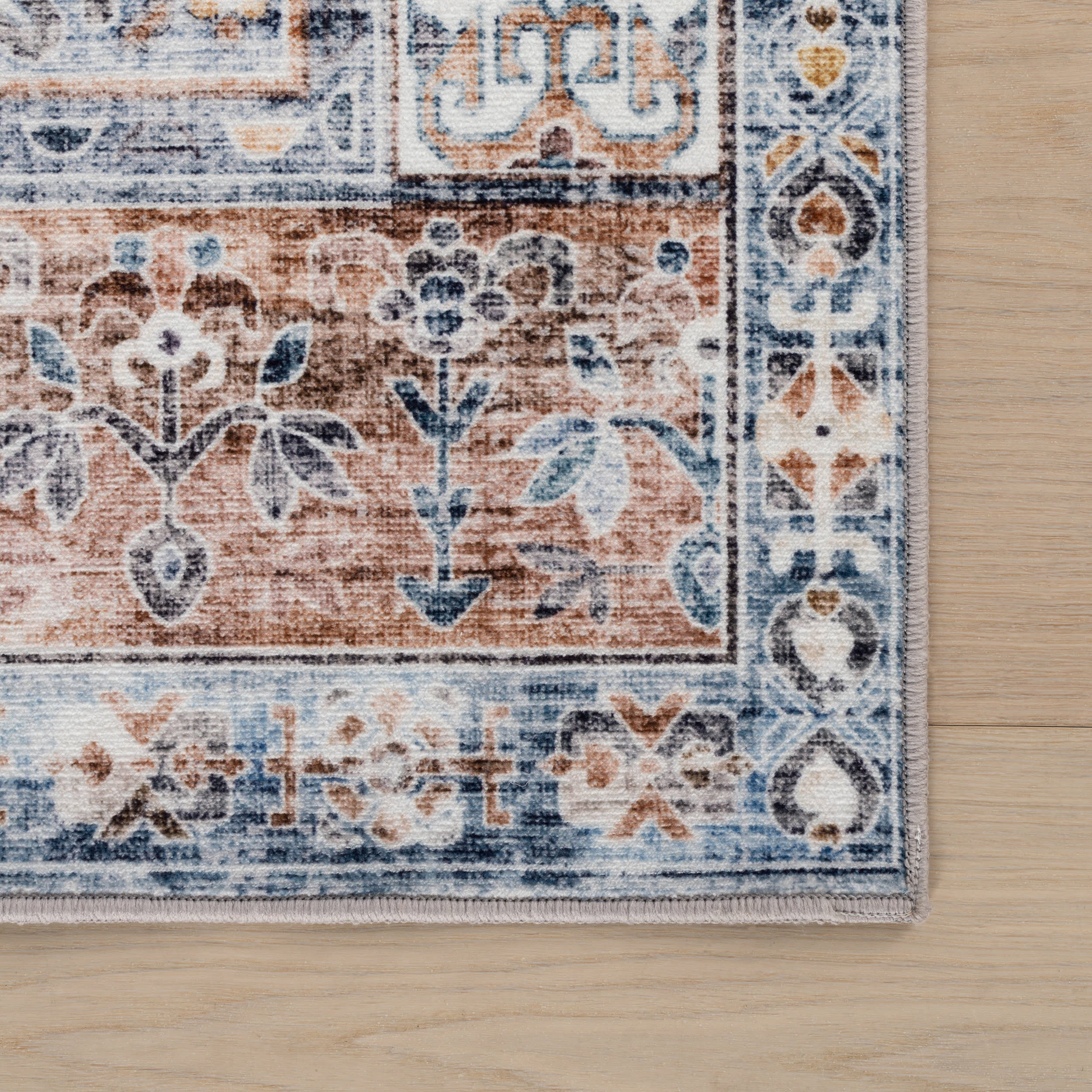 Clarese Oriental and Persian Washable Rug | Blue - Image 4